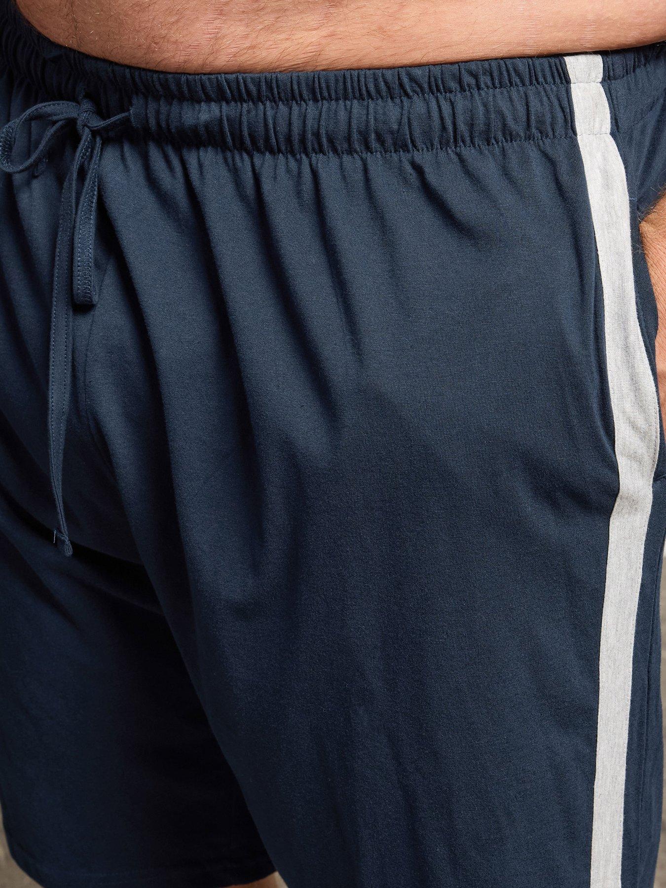 image of badrhino-jersey-lounge-shorts-navy