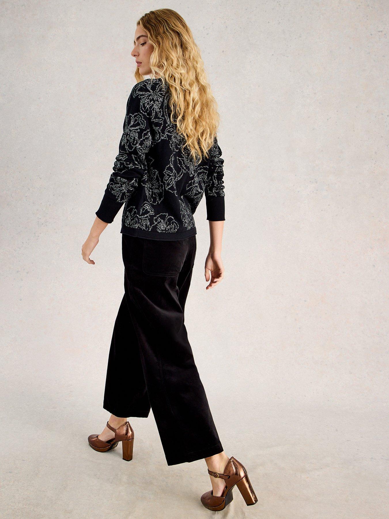 Image 2 of 6 of White Stuff Lulu Lurex Cardigan - Black