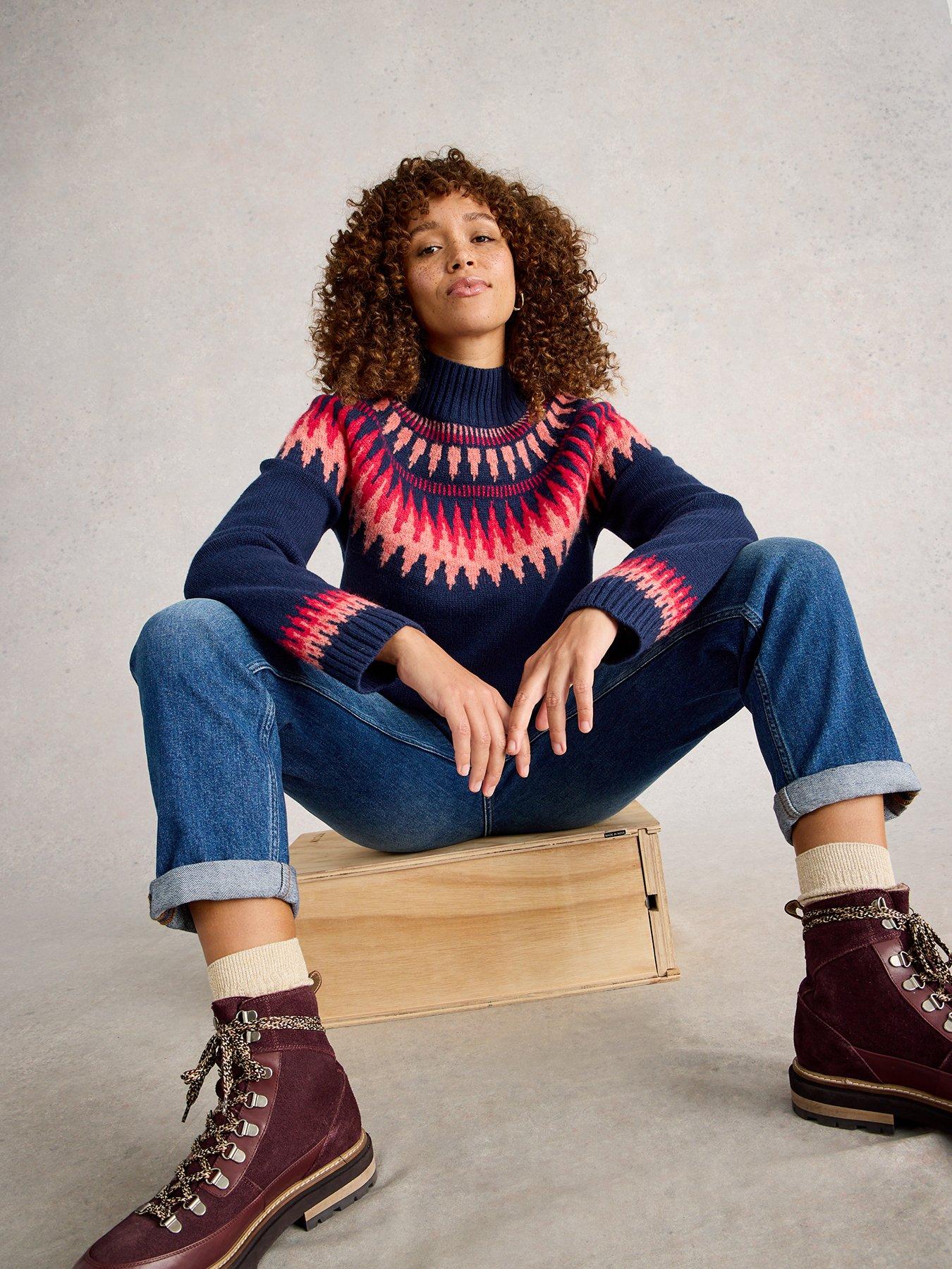  image of white-stuff-fiona-fairilse-jumper-blue