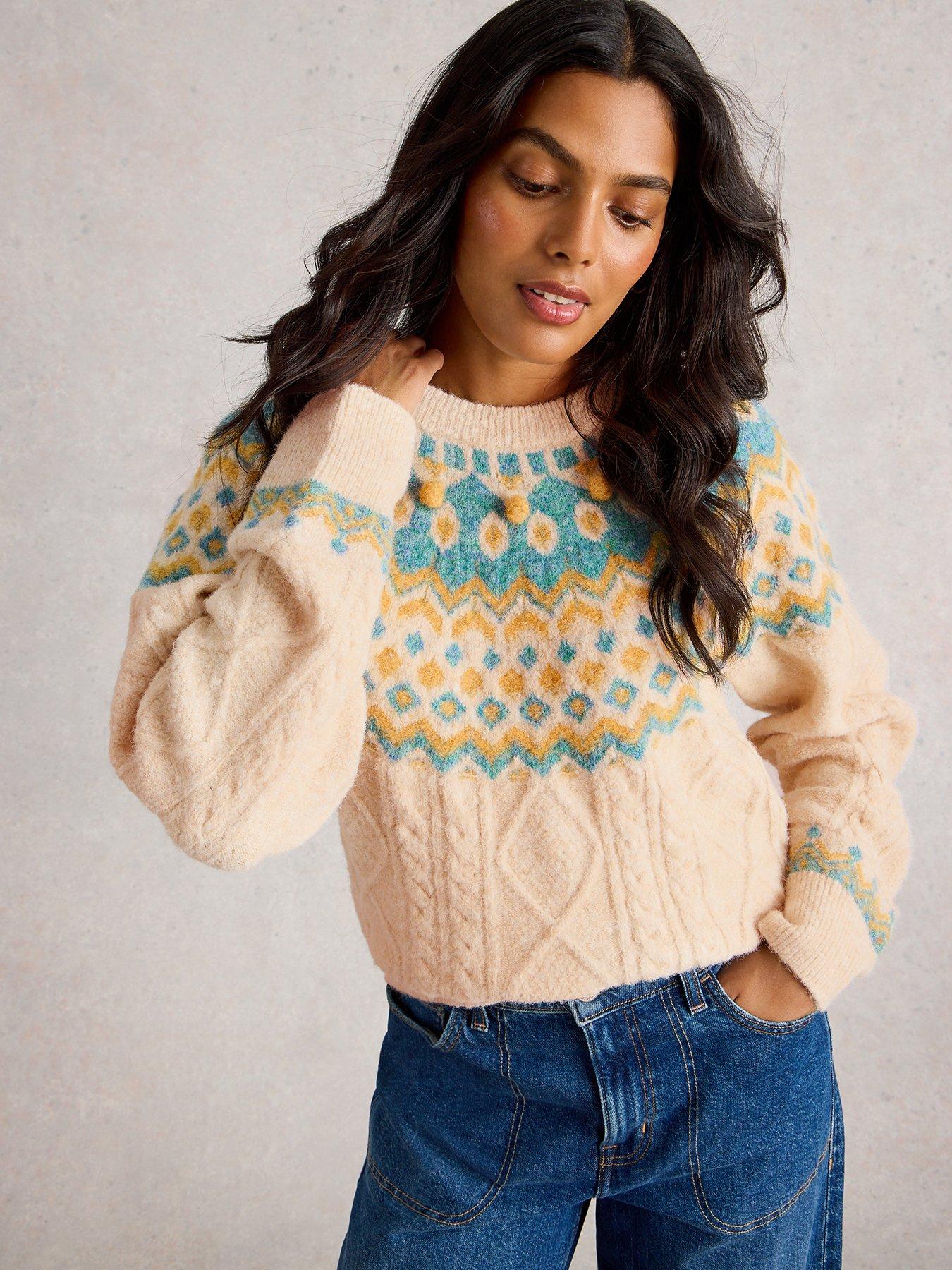  image of white-stuff-izzy-fairisle-jumper-cream