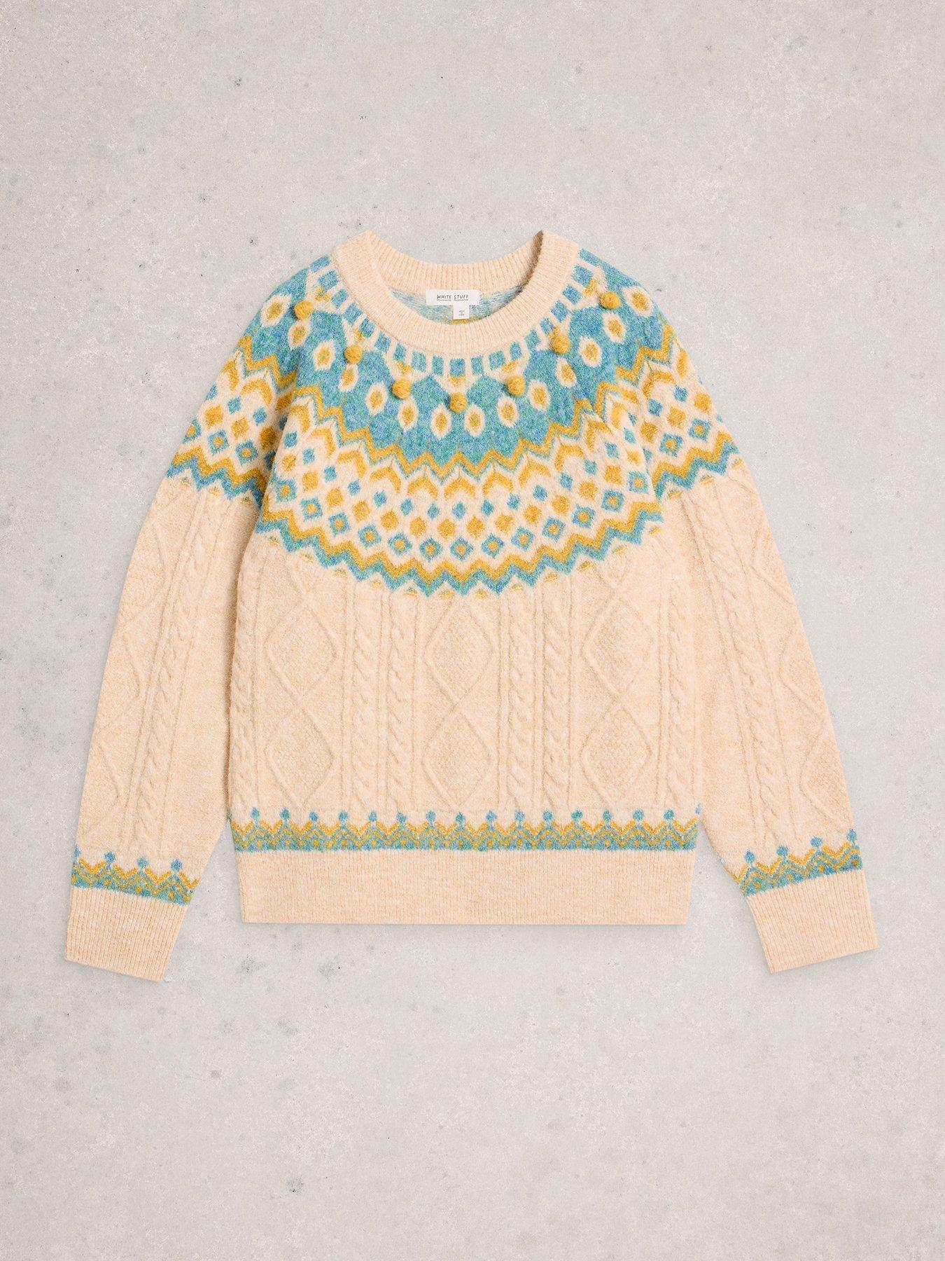  image of white-stuff-izzy-fairisle-jumper-cream