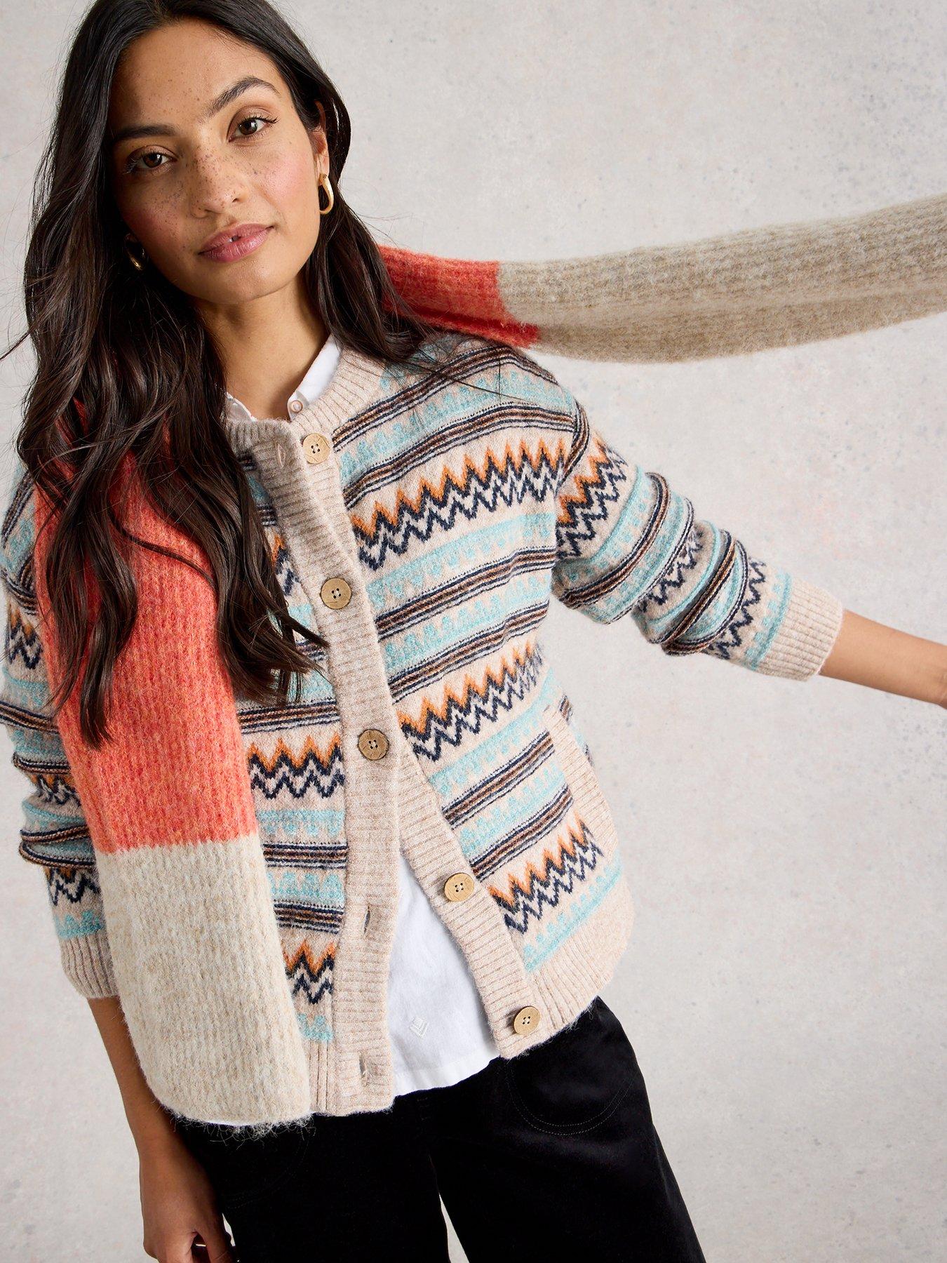  image of white-stuff-georgina-fairisle-cardigan-multi