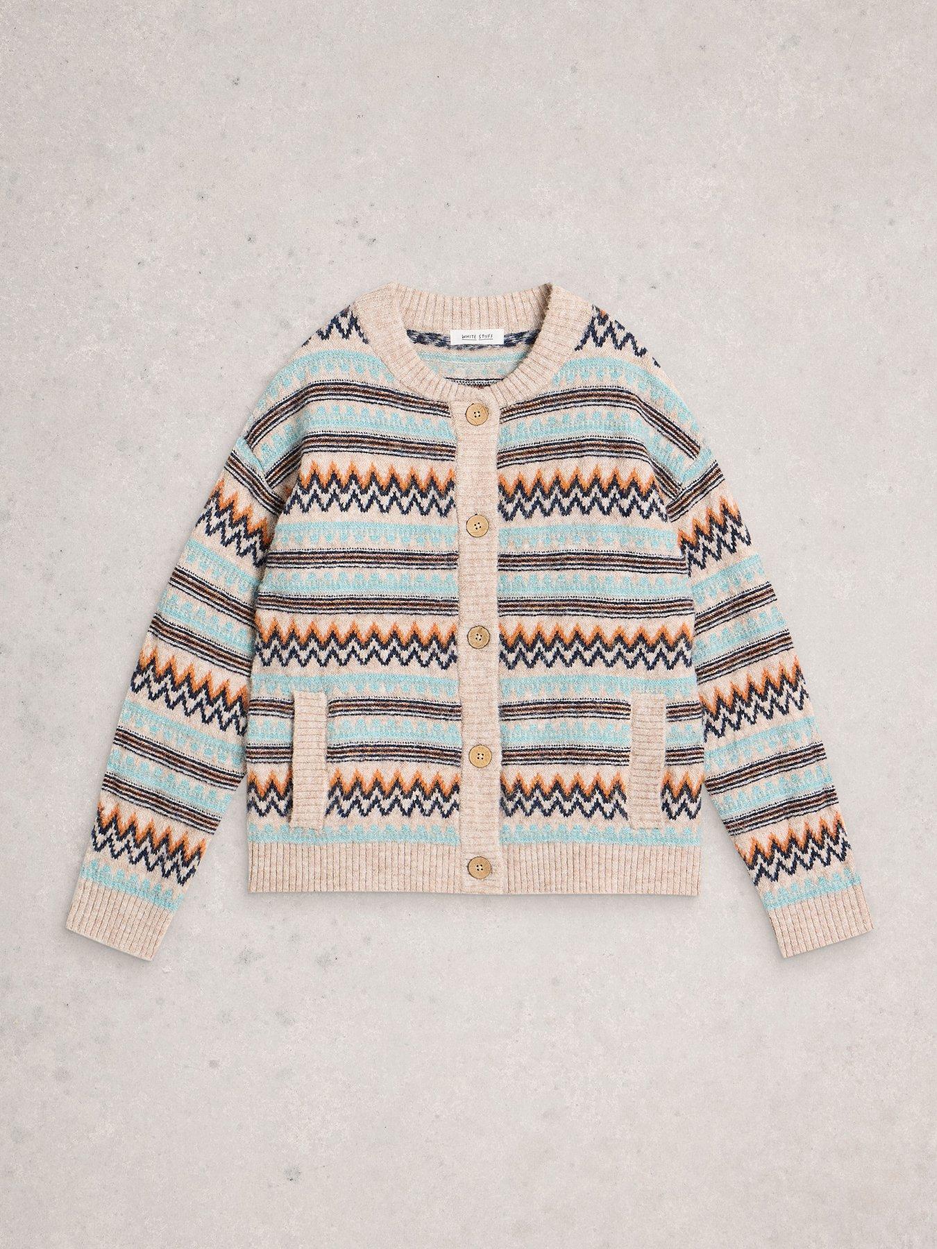  image of white-stuff-georgina-fairisle-cardigan-multi