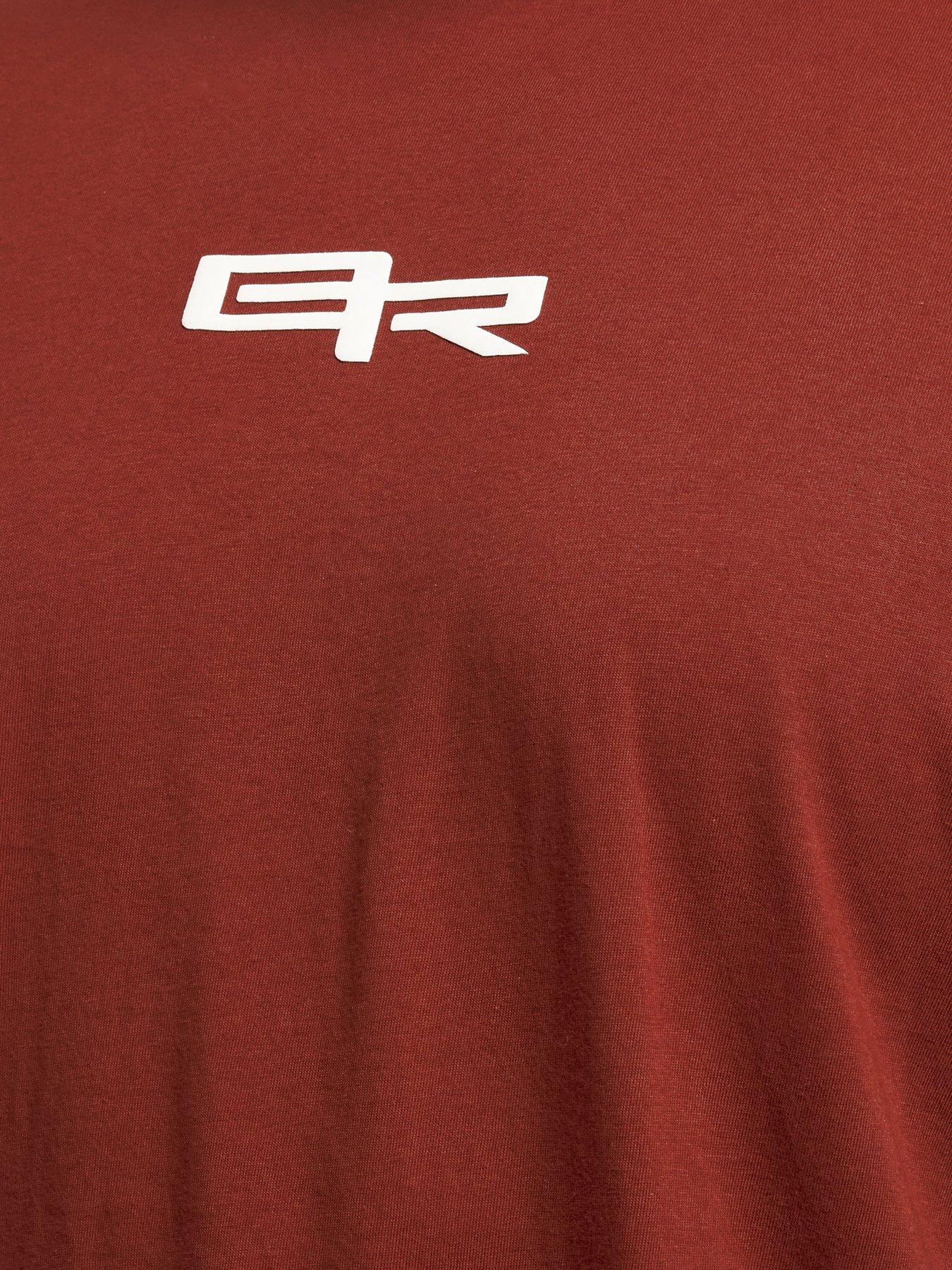 Image 4 of 4 of BadRhino Colour Block Sleeve T-Shirt - Red