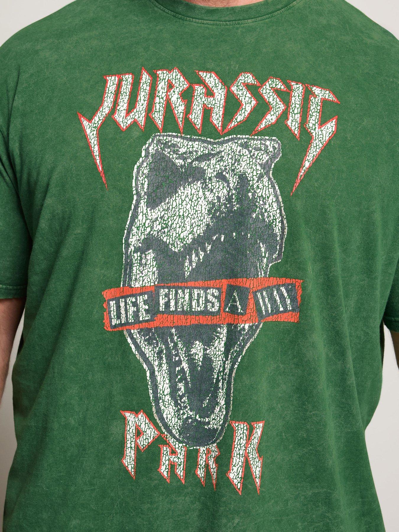 Image 4 of 4 of BadRhino Jurassic Park T-Shirt - Green