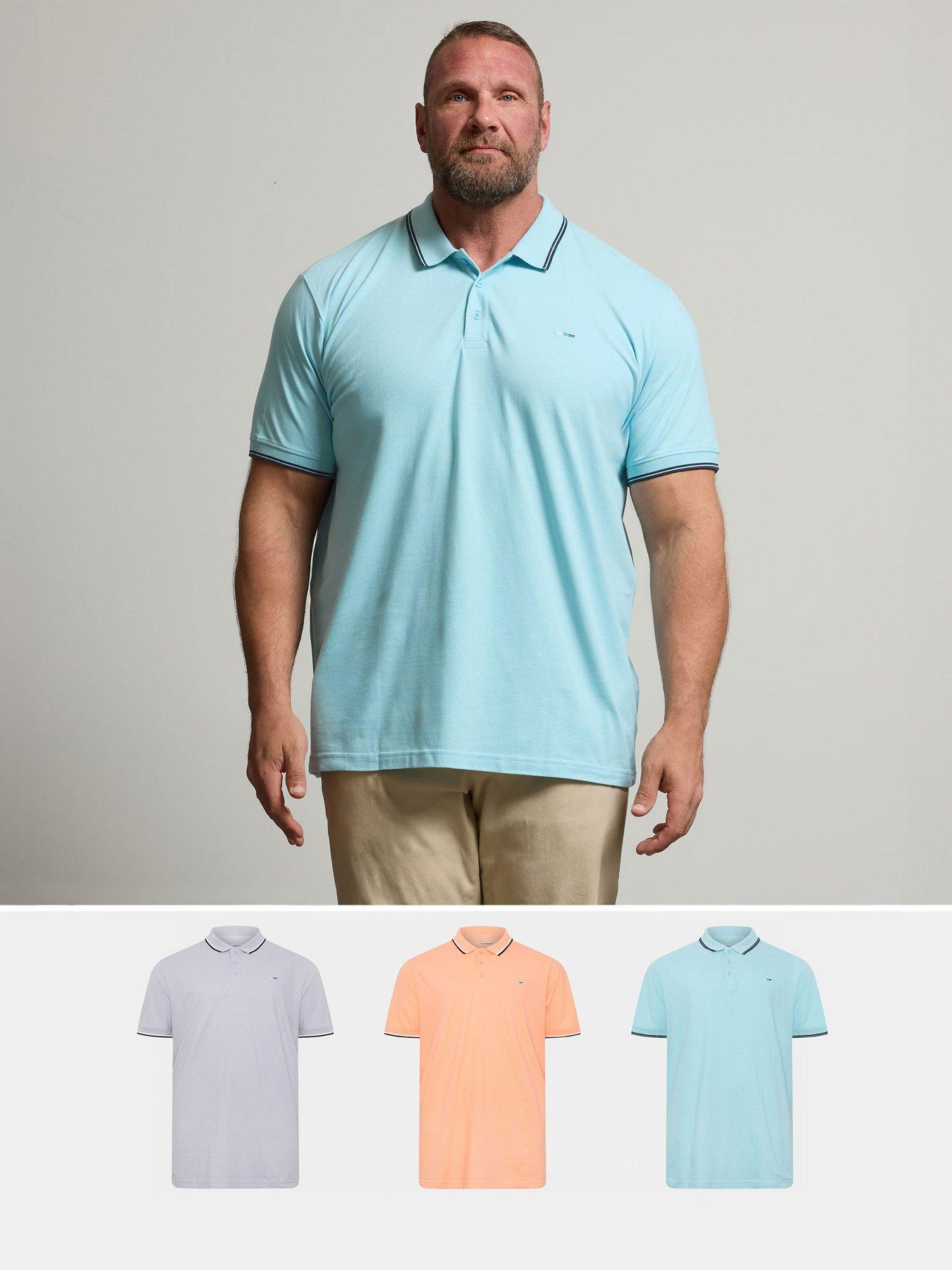 undefined 3 Pack Tipped Collar Polo Shirts - Multi
