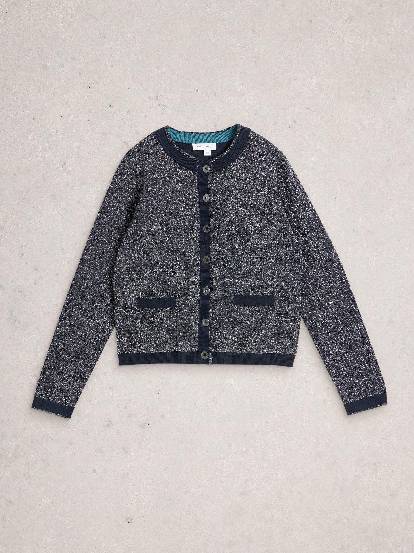 Image 5 of 6 of White Stuff Charlotte Sparkle Cardigan - Blue