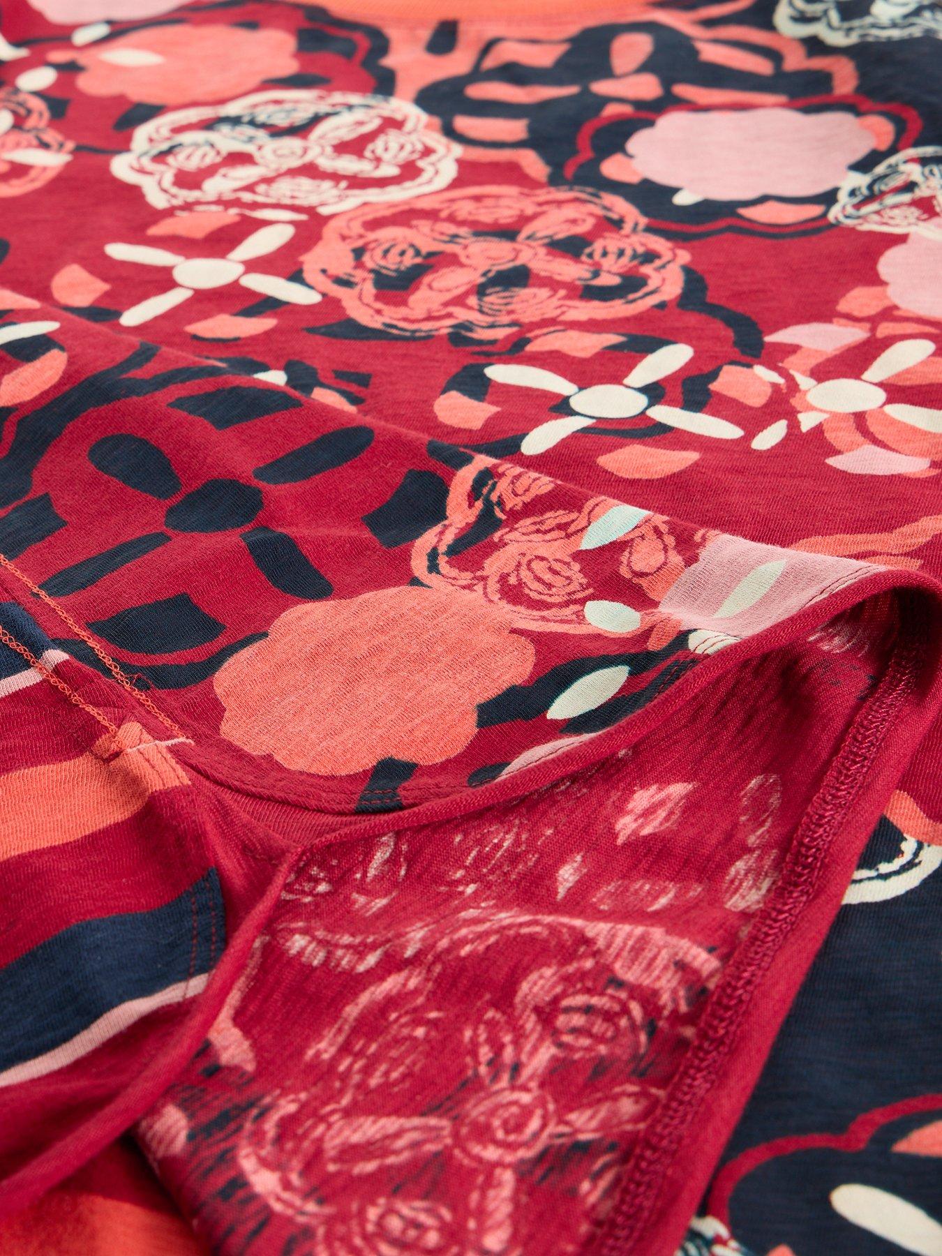 Image 6 of 6 of White Stuff Clara Long Sleeve T-Shirt - Red