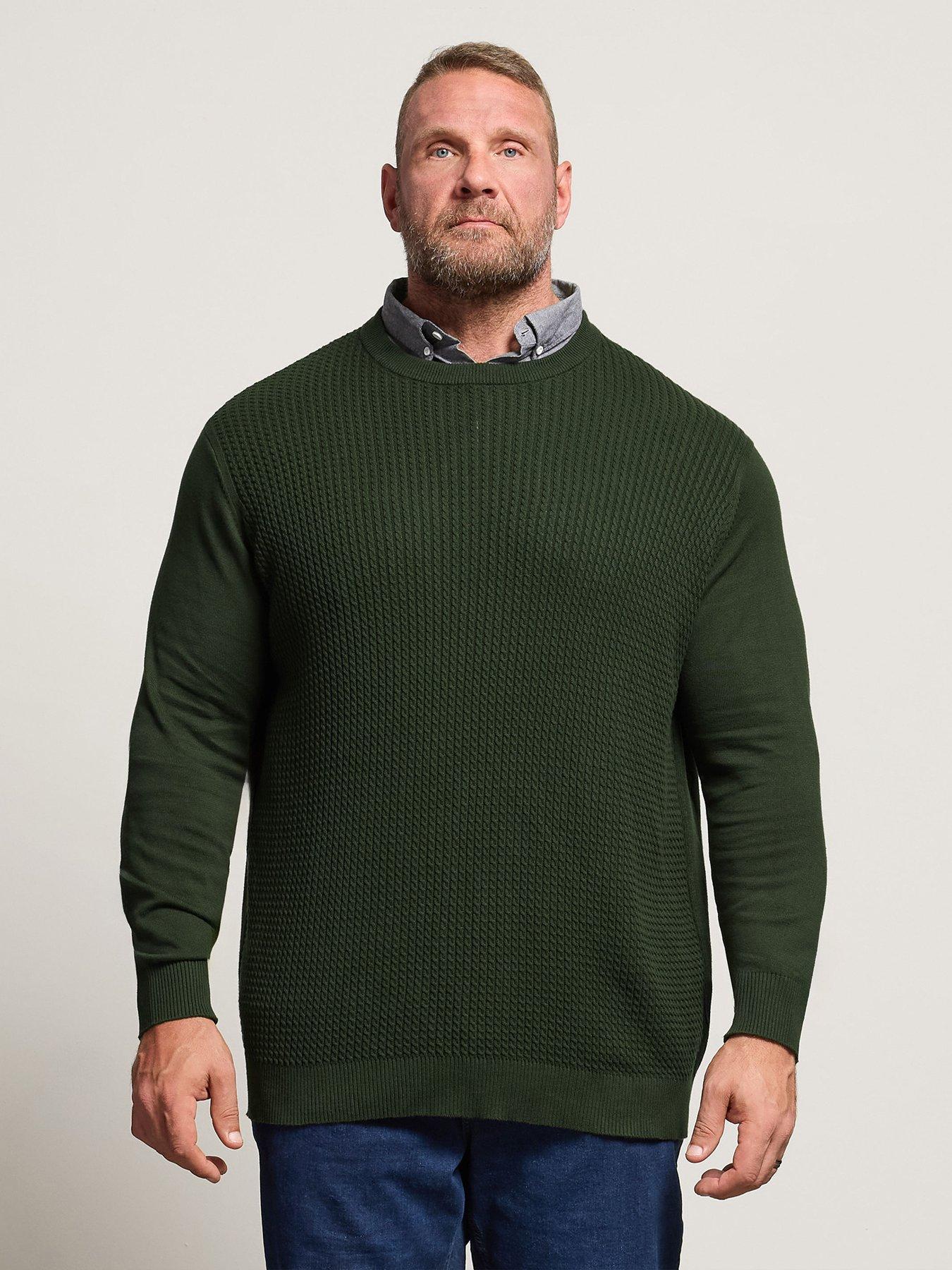 badrhino-cable-knit-mock-collar-knitted-jumper-dark-green