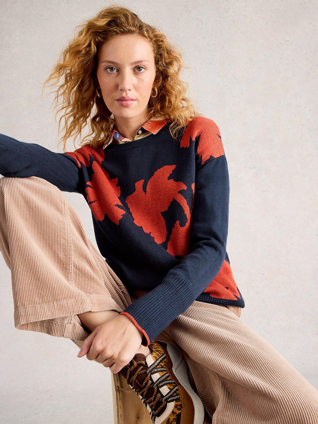 Image 4 of 6 of White Stuff Olive Floral Jumper - Blue