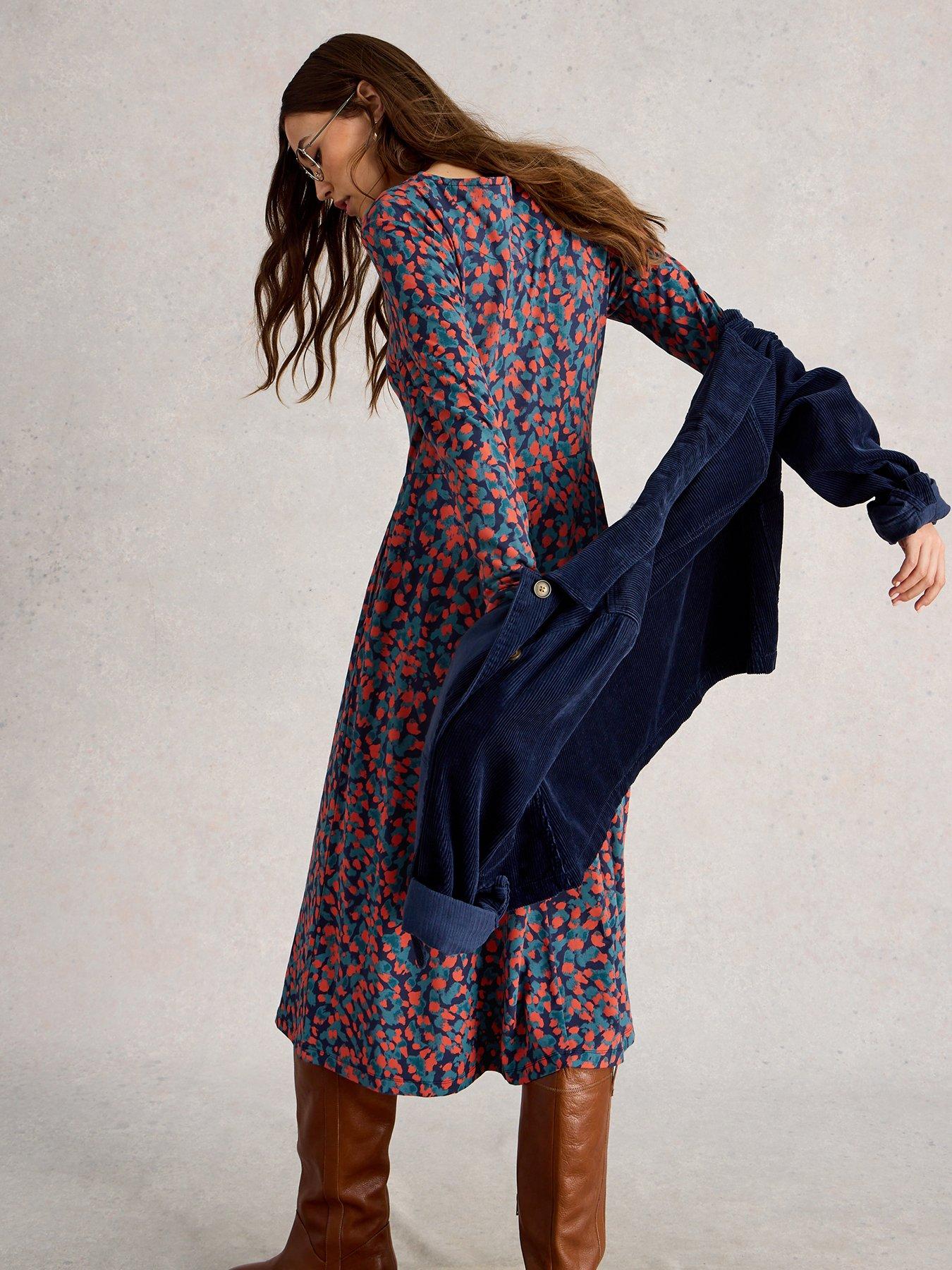 Image 2 of 6 of White Stuff Madeline Jersey Dress - Blue