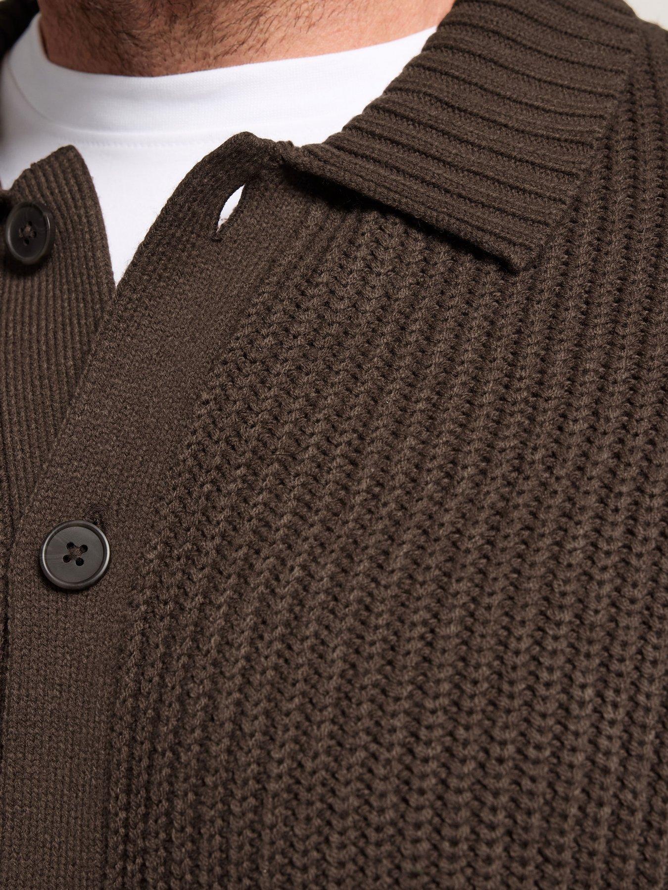 Image 4 of 4 of BadRhino Brown Long Sleeve Knitted Shirt - Dark Brown