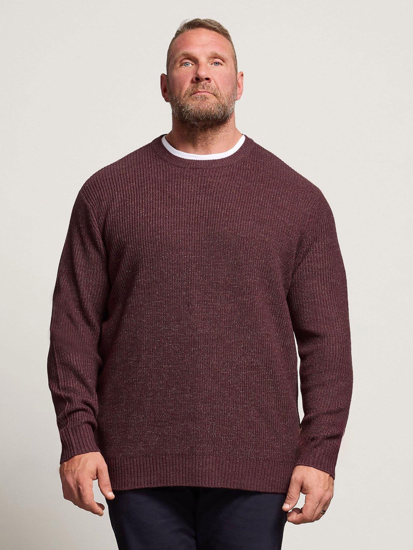 undefined Burgundy Fleck Knitted Jumper - Dark Red