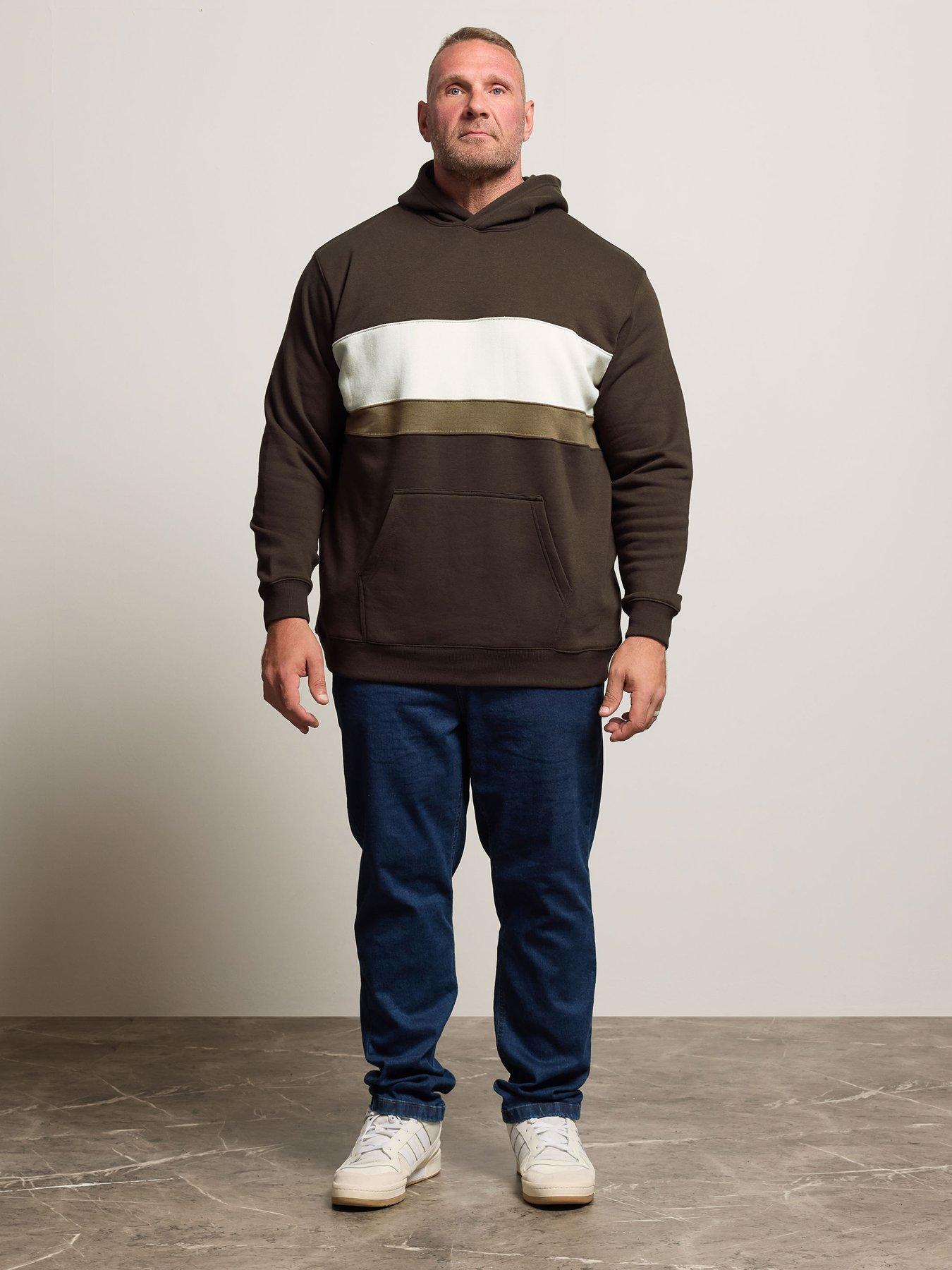 Image 3 of 4 of BadRhino Colour Block Hoodie - Brown