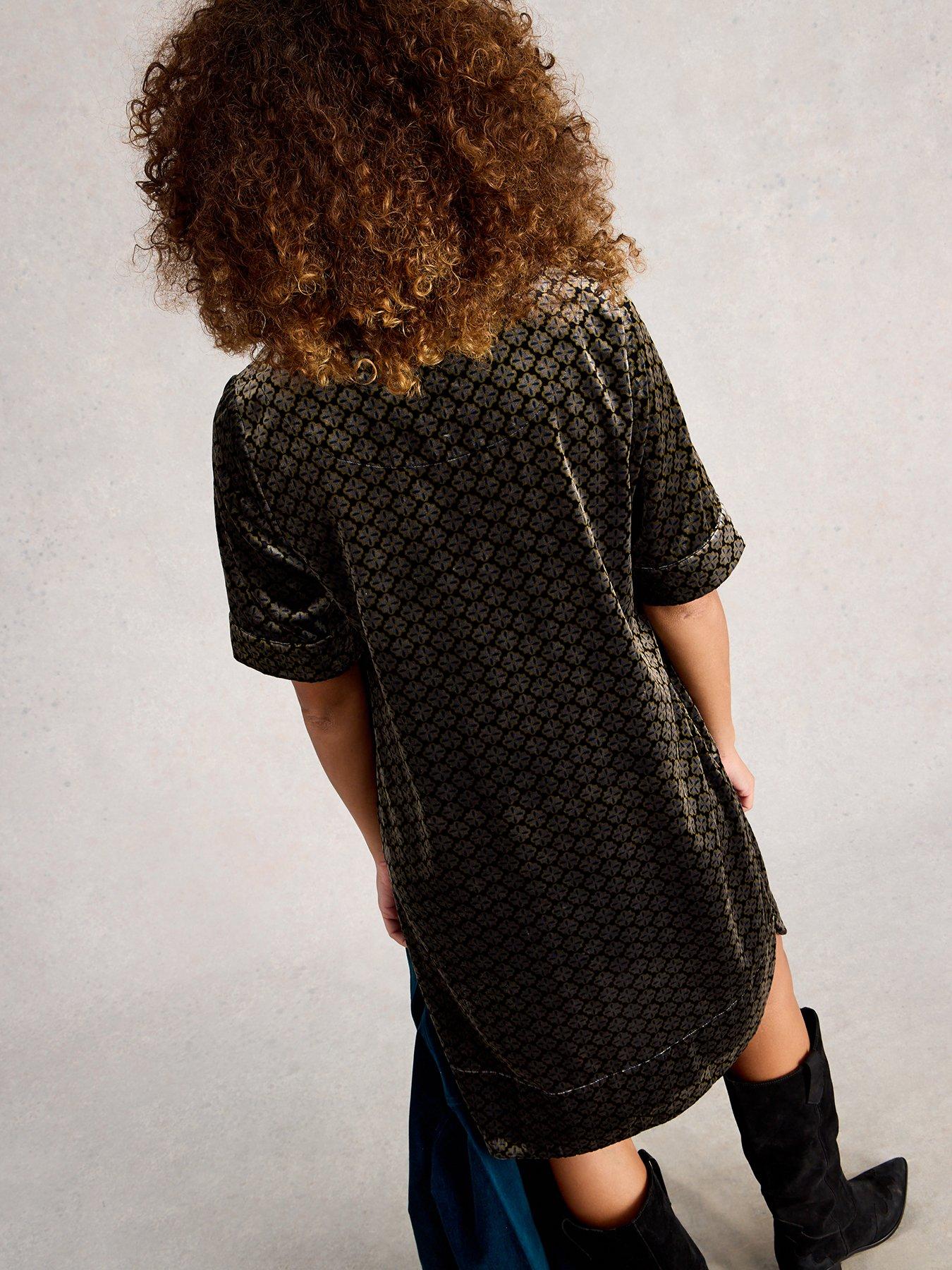 Image 2 of 6 of White Stuff June Velvet Dress - Beige