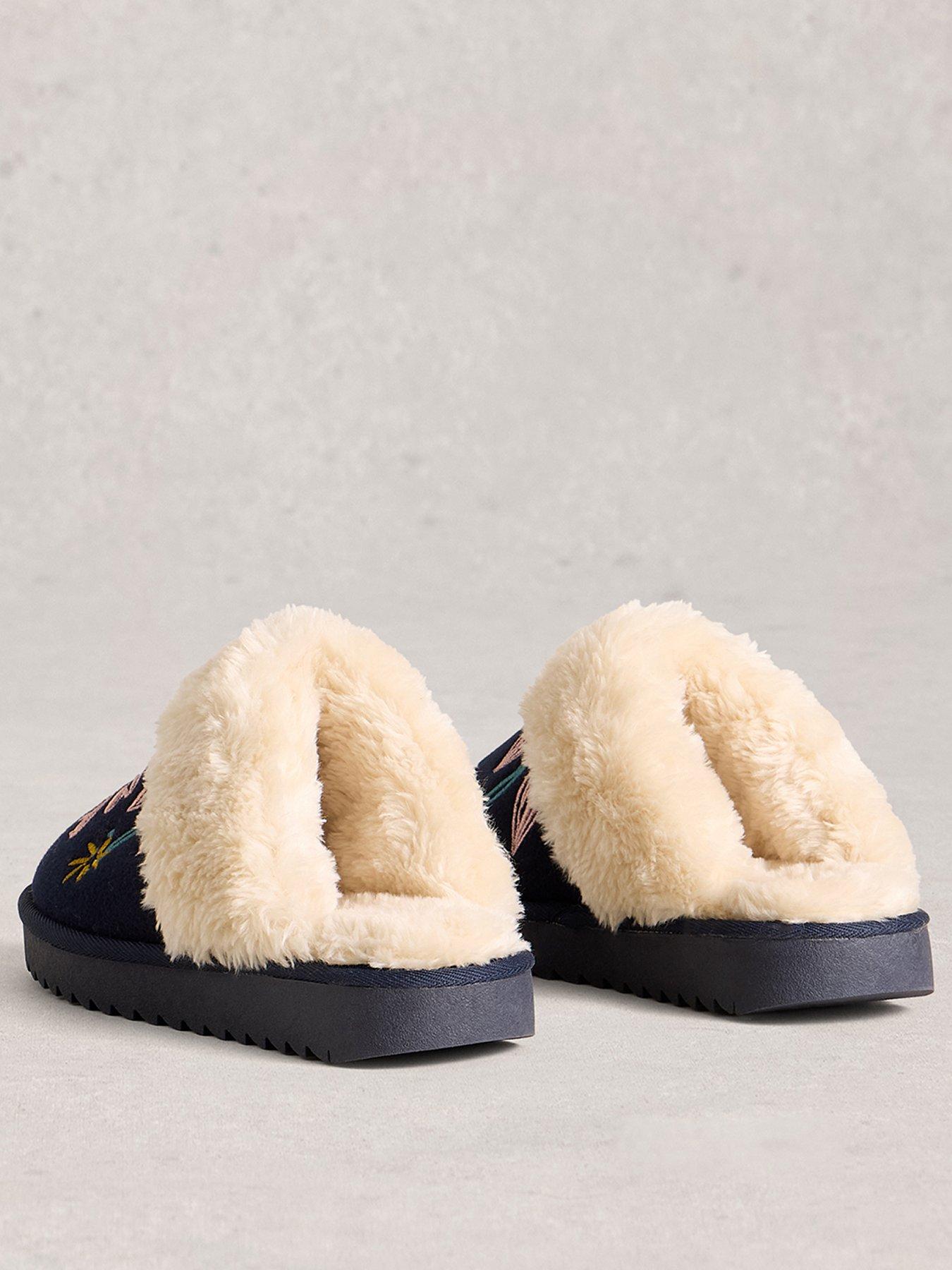  image of white-stuff-floral-mule-slipper-green