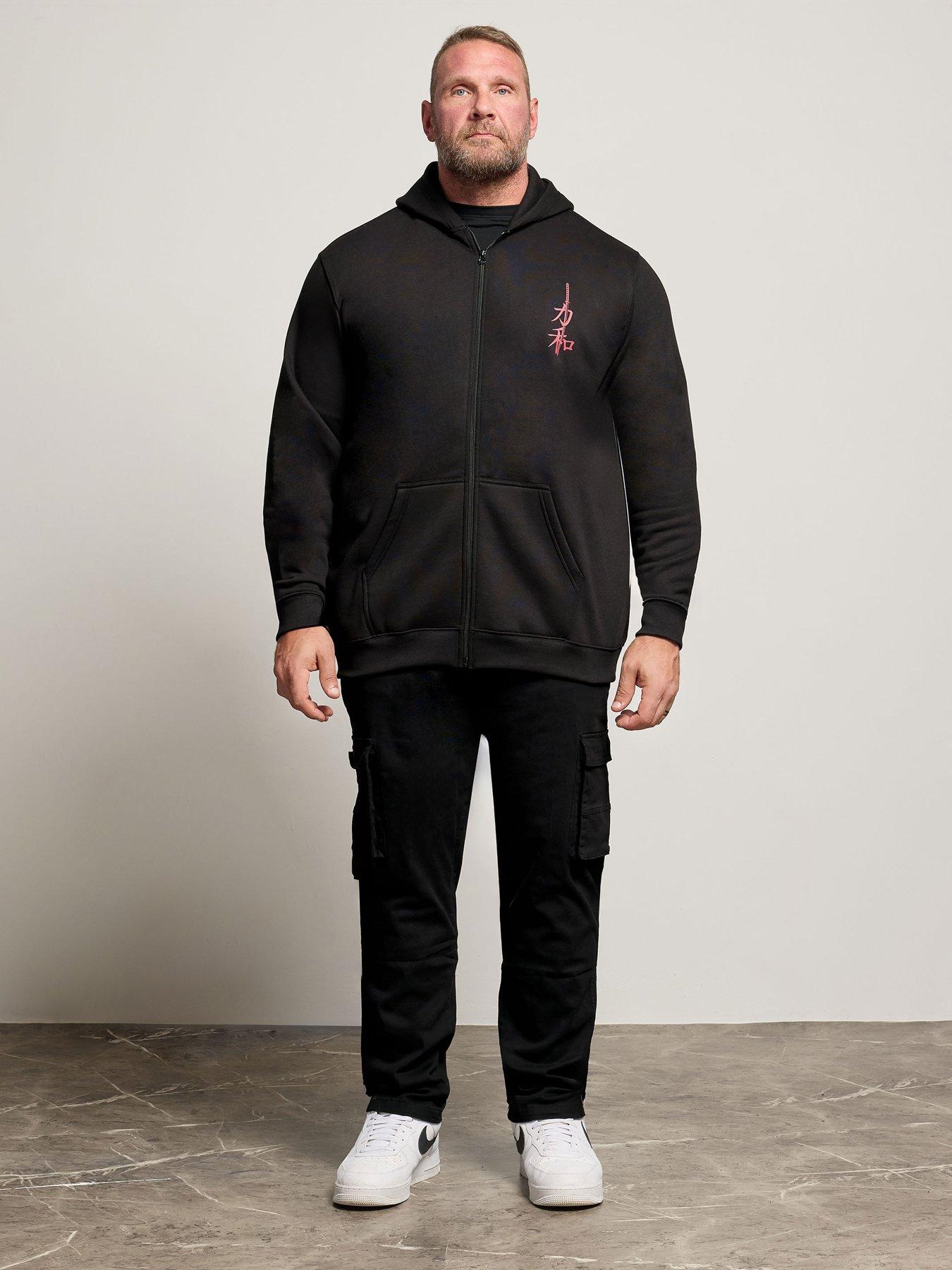 Image 3 of 4 of BadRhino Samurai Back Print Zip Hoodie - Black