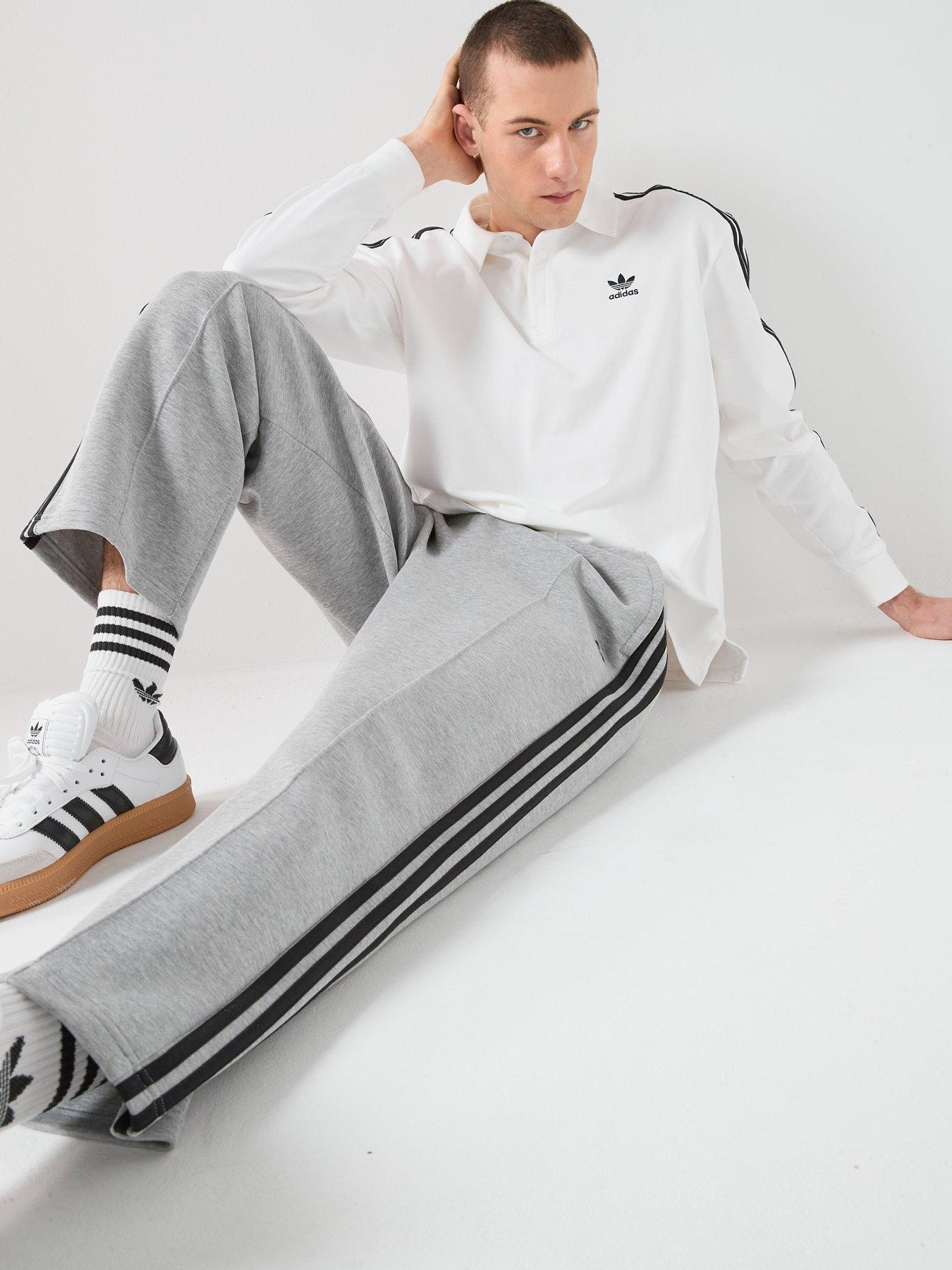 Image 4 of 6 of adidas Originals Mens Loose Fit Track Pants - Grey