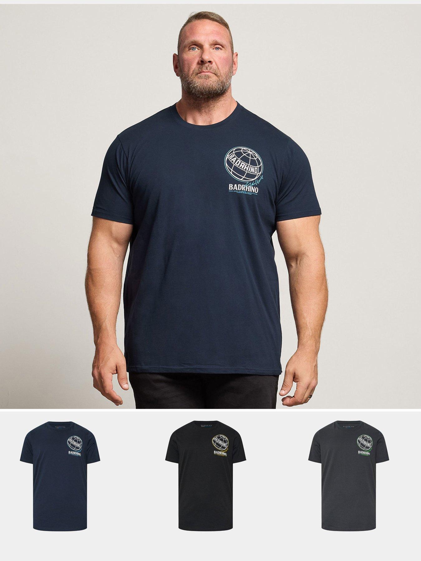 undefined 3 Pack Worldwide Graphic T-Shirt - Navy