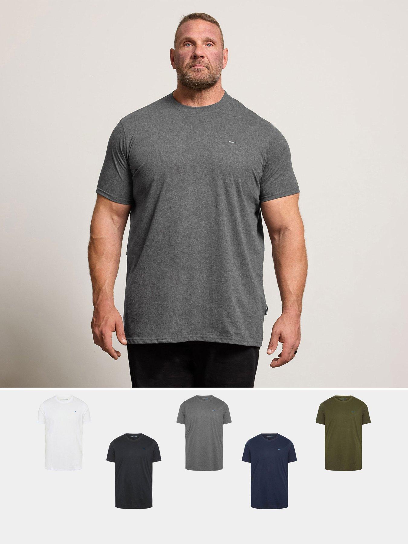 undefined 5 Pack Longline T-Shirts - Multi