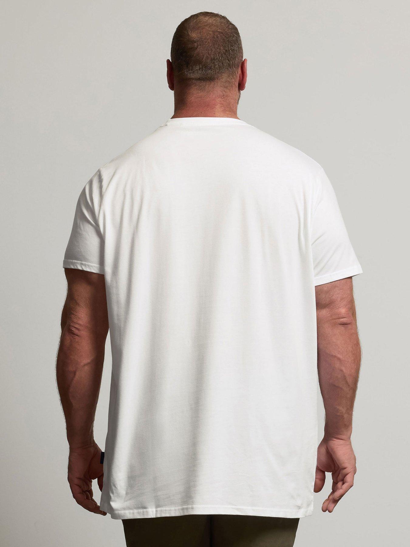 Image 2 of 4 of BadRhino 5 Pack Longline T-Shirts - White