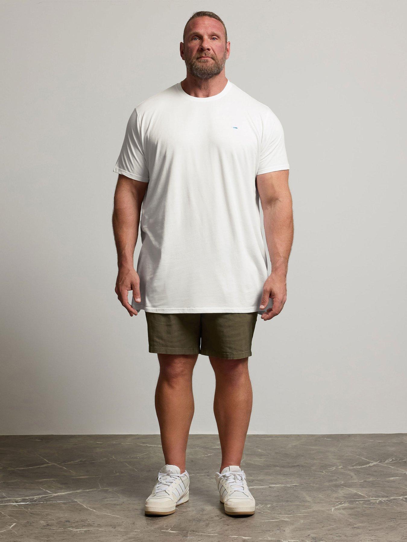 Image 3 of 4 of BadRhino 5 Pack Longline T-Shirts - White