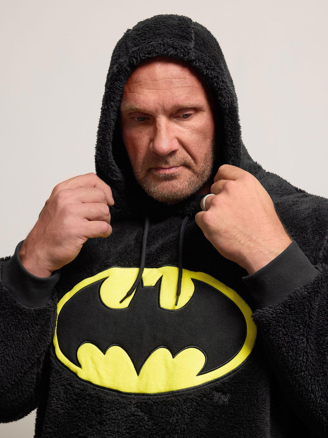 Image 3 of 3 of BadRhino Batman Fleece Pyjama Set - Black