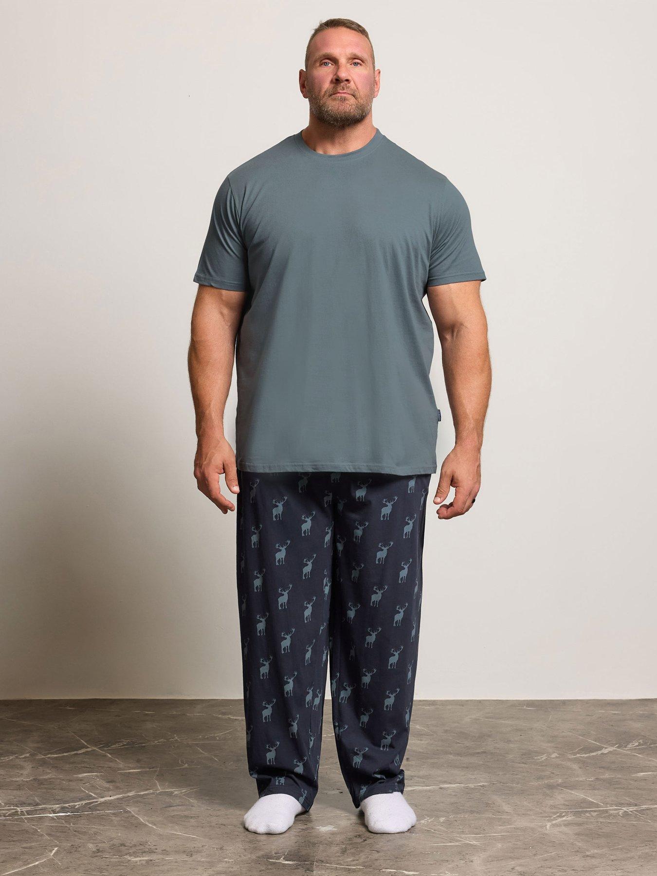 badrhino-navy-stag-pyjama-set-blue