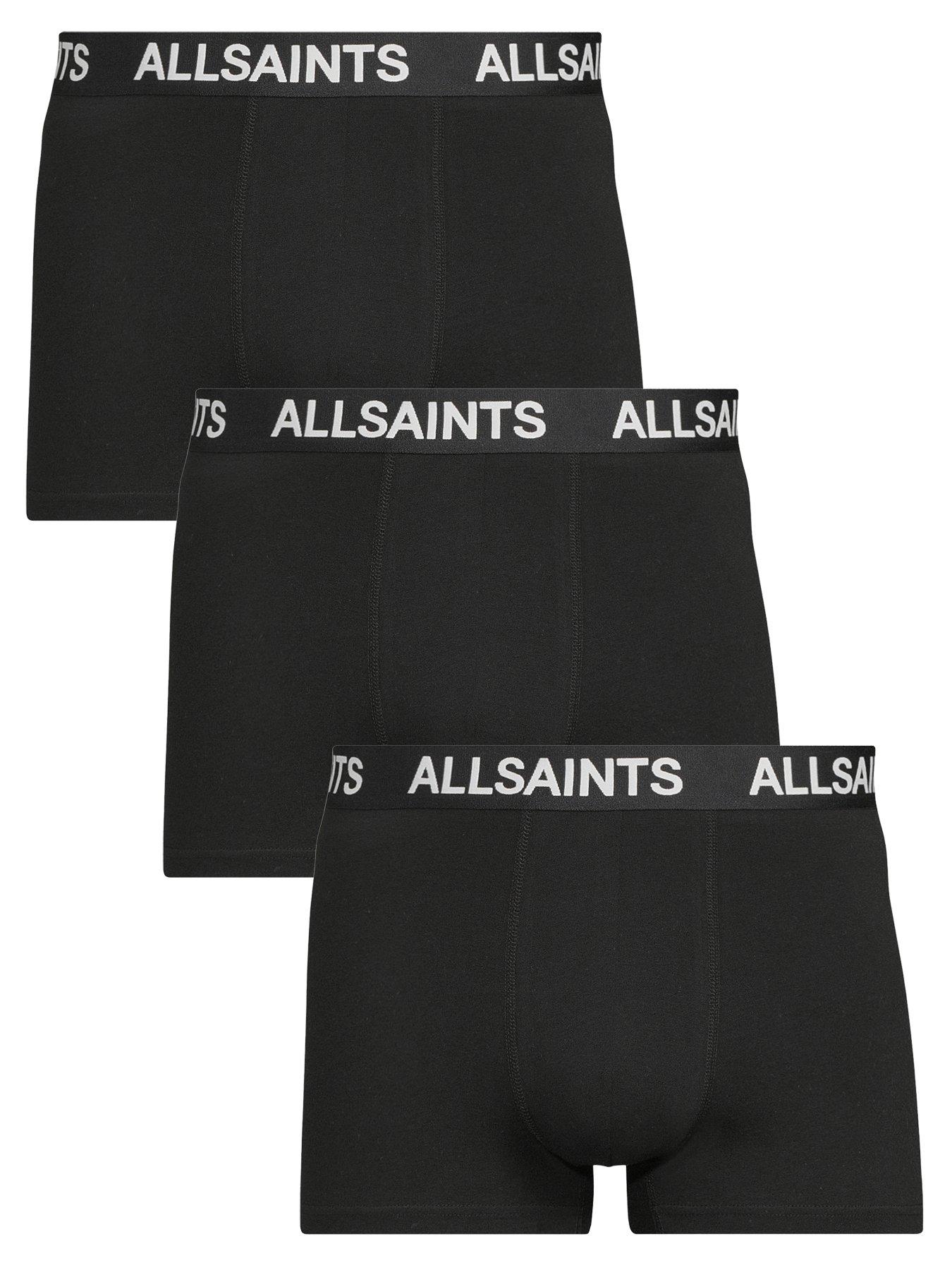 allsaints-cotton-trunks-3-pack-black