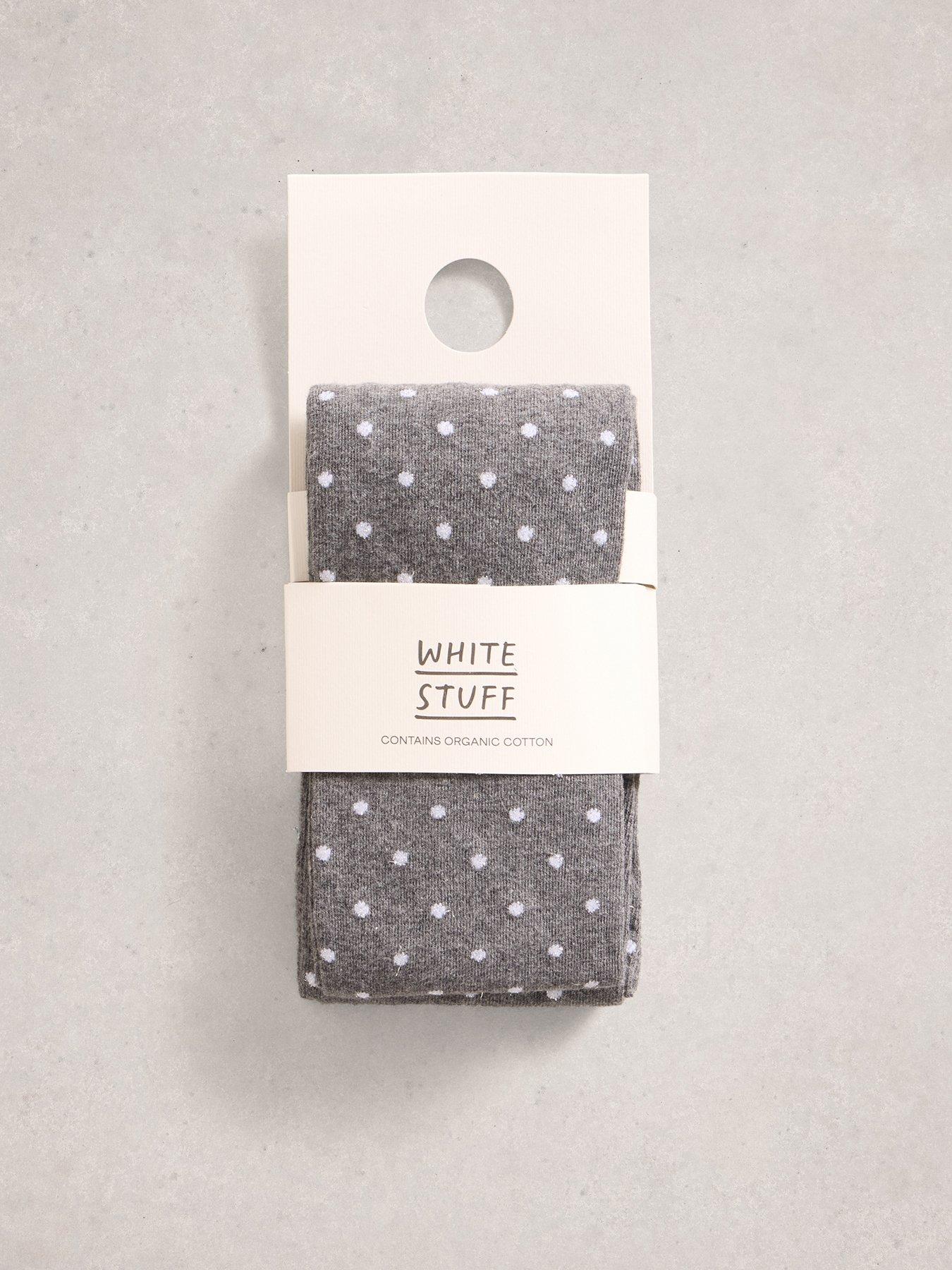 Image 2 of 2 of White Stuff Sparkle Spot Tights - Grey