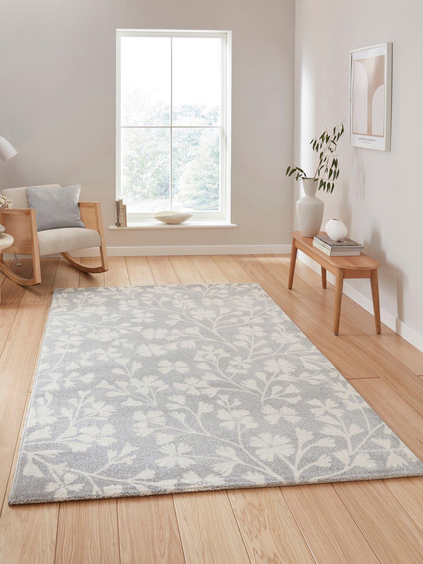 Catherine Lansfield Cl - Grace Floral Grey - 080 X 150