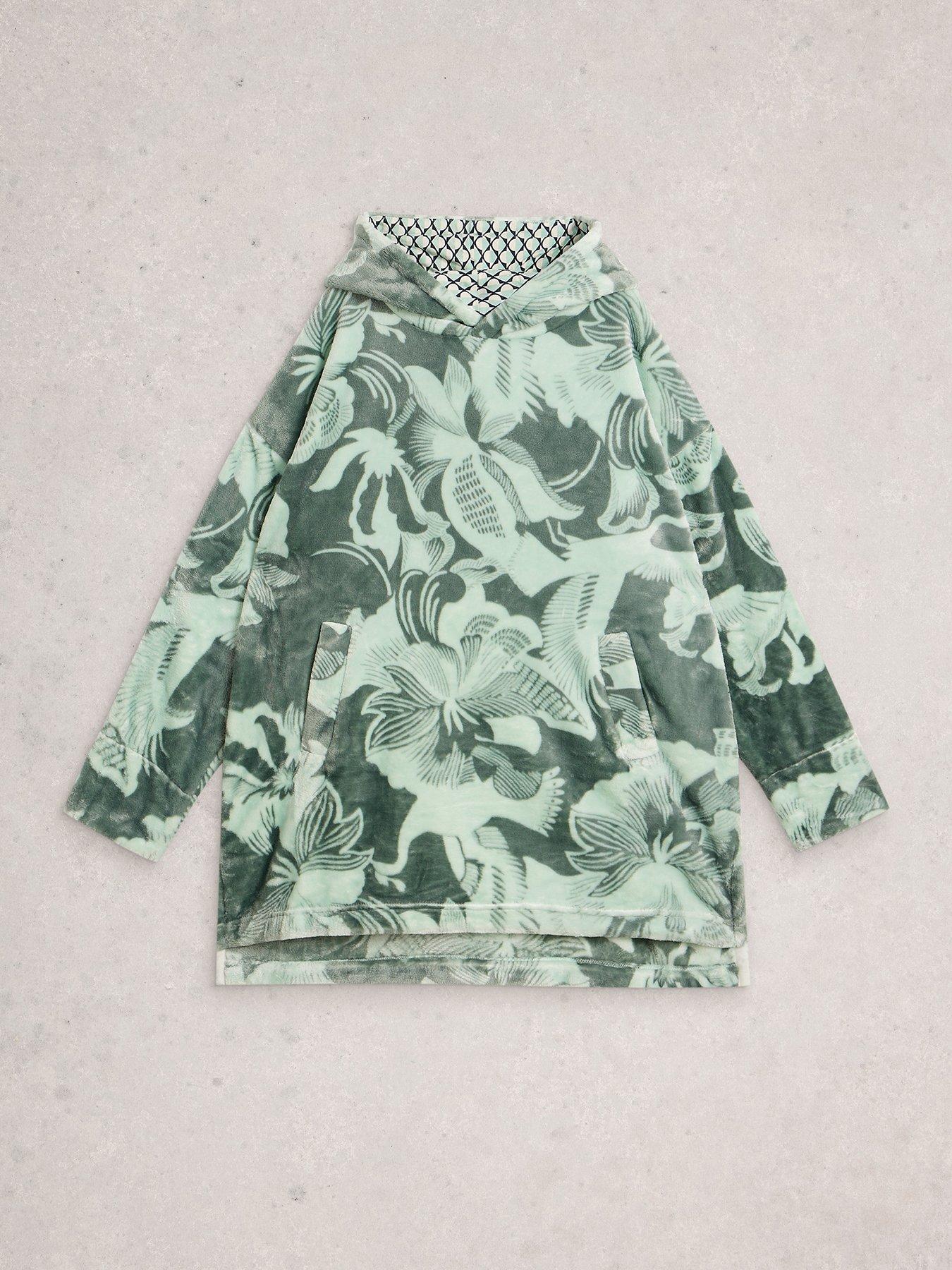  image of white-stuff-clover-snuggle-hoodie-green