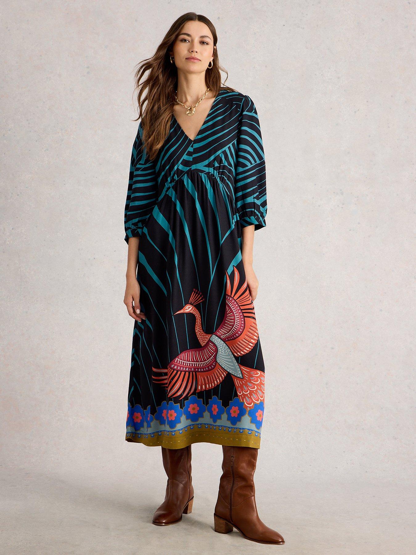  image of white-stuff-lucy-midi-dress-black