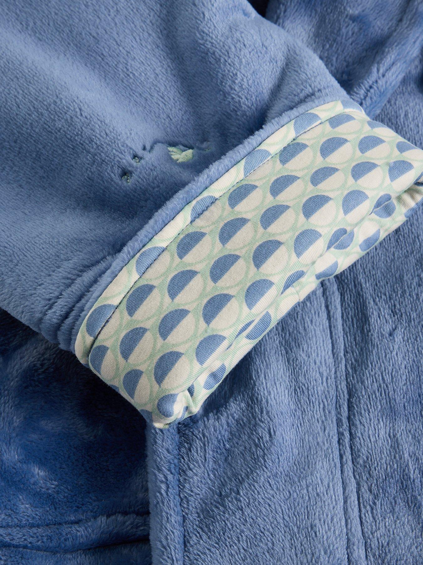  image of white-stuff-clover-cosy-dressing-gown-blue