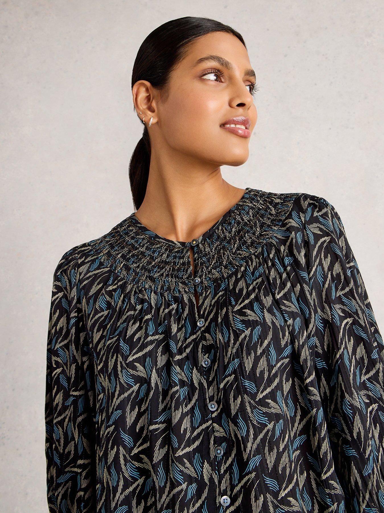  image of white-stuff-remi-metallic-top-black