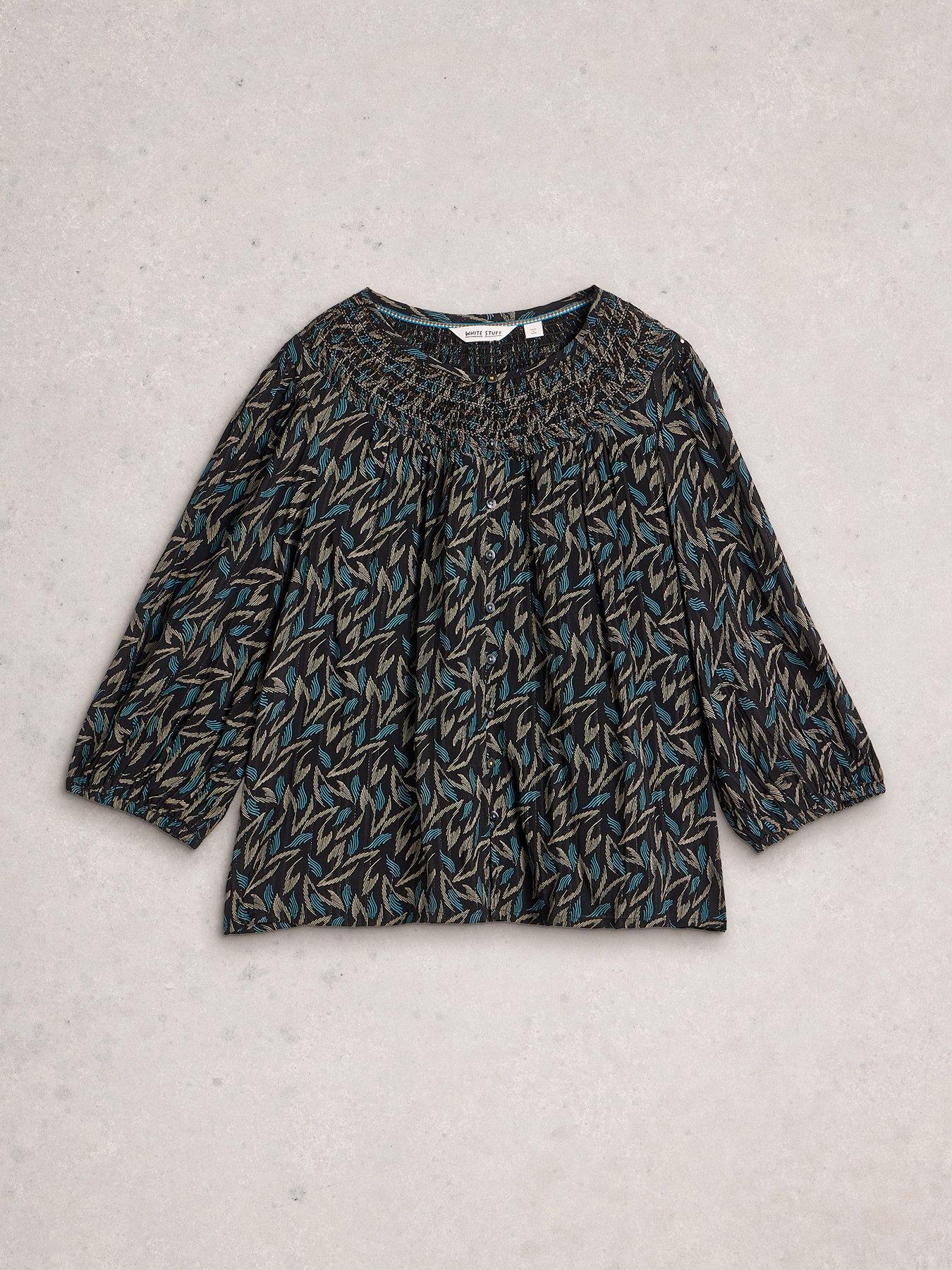  image of white-stuff-remi-metallic-top-black