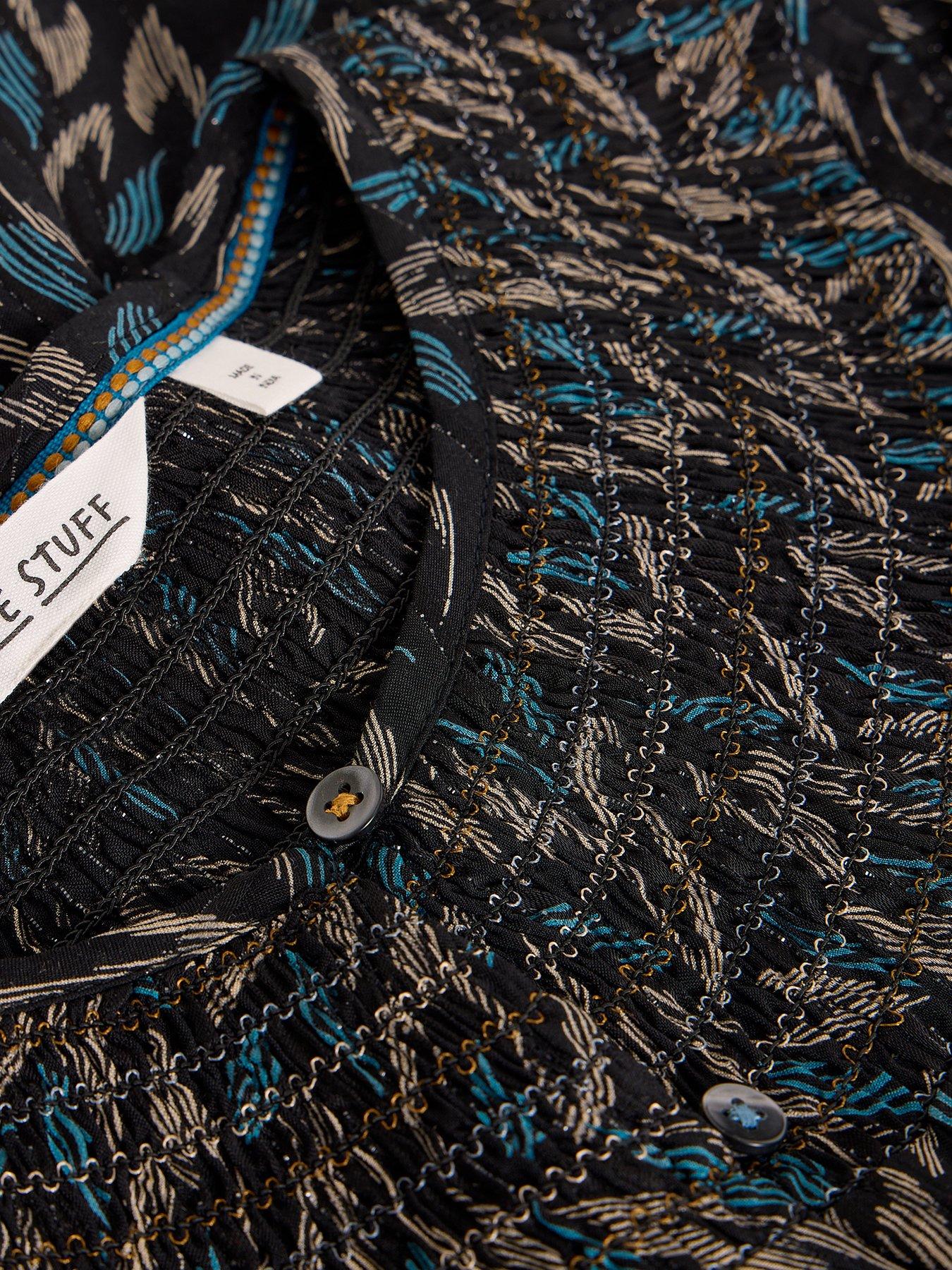  image of white-stuff-remi-metallic-top-black