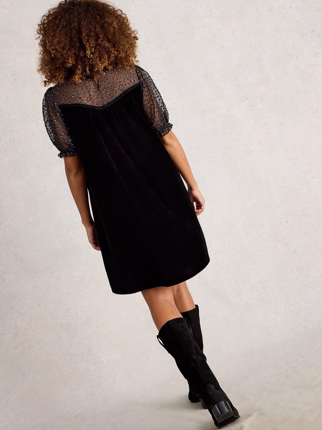  image of white-stuff-lea-velvet-dress-black