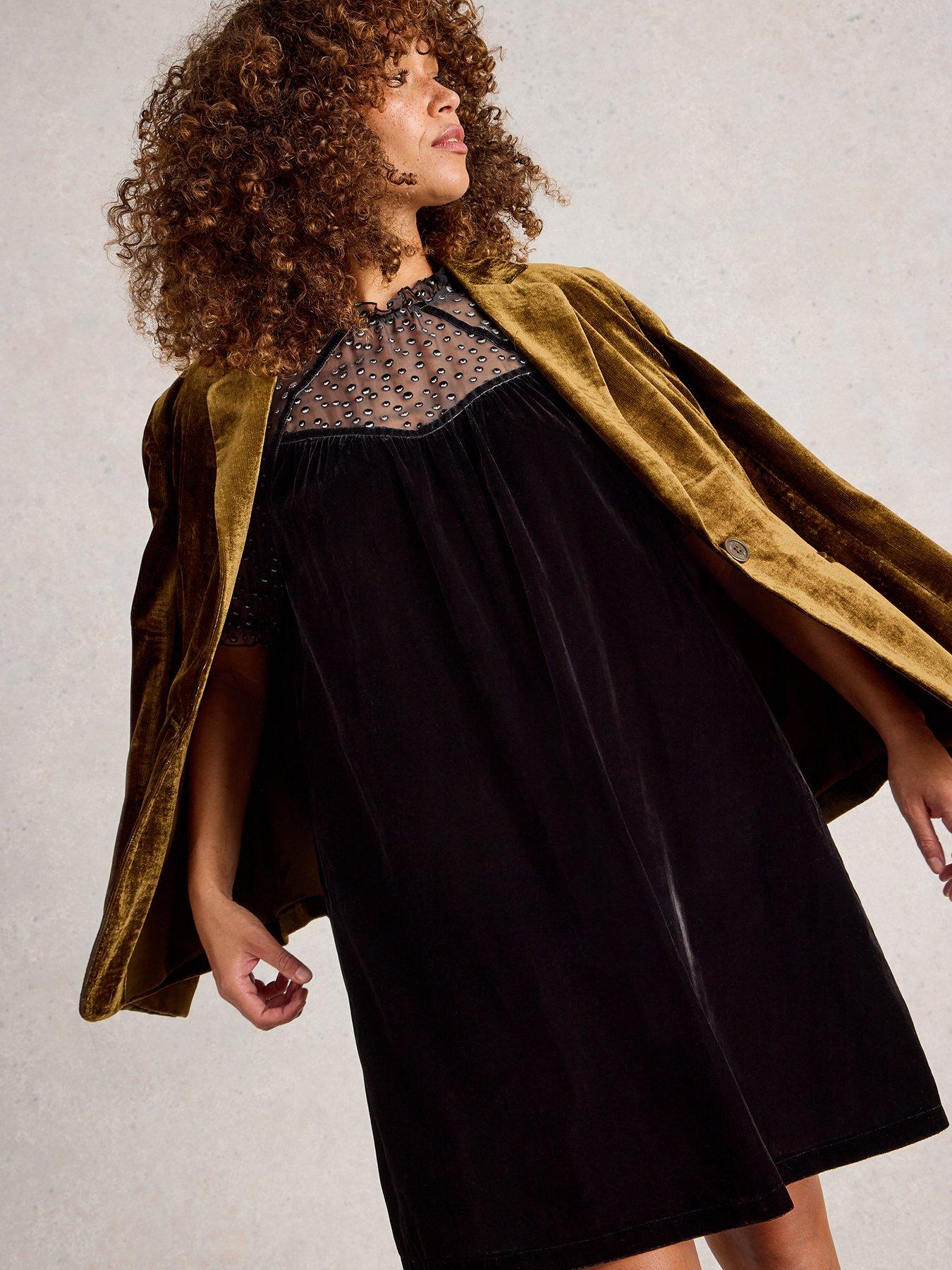  image of white-stuff-lea-velvet-dress-black