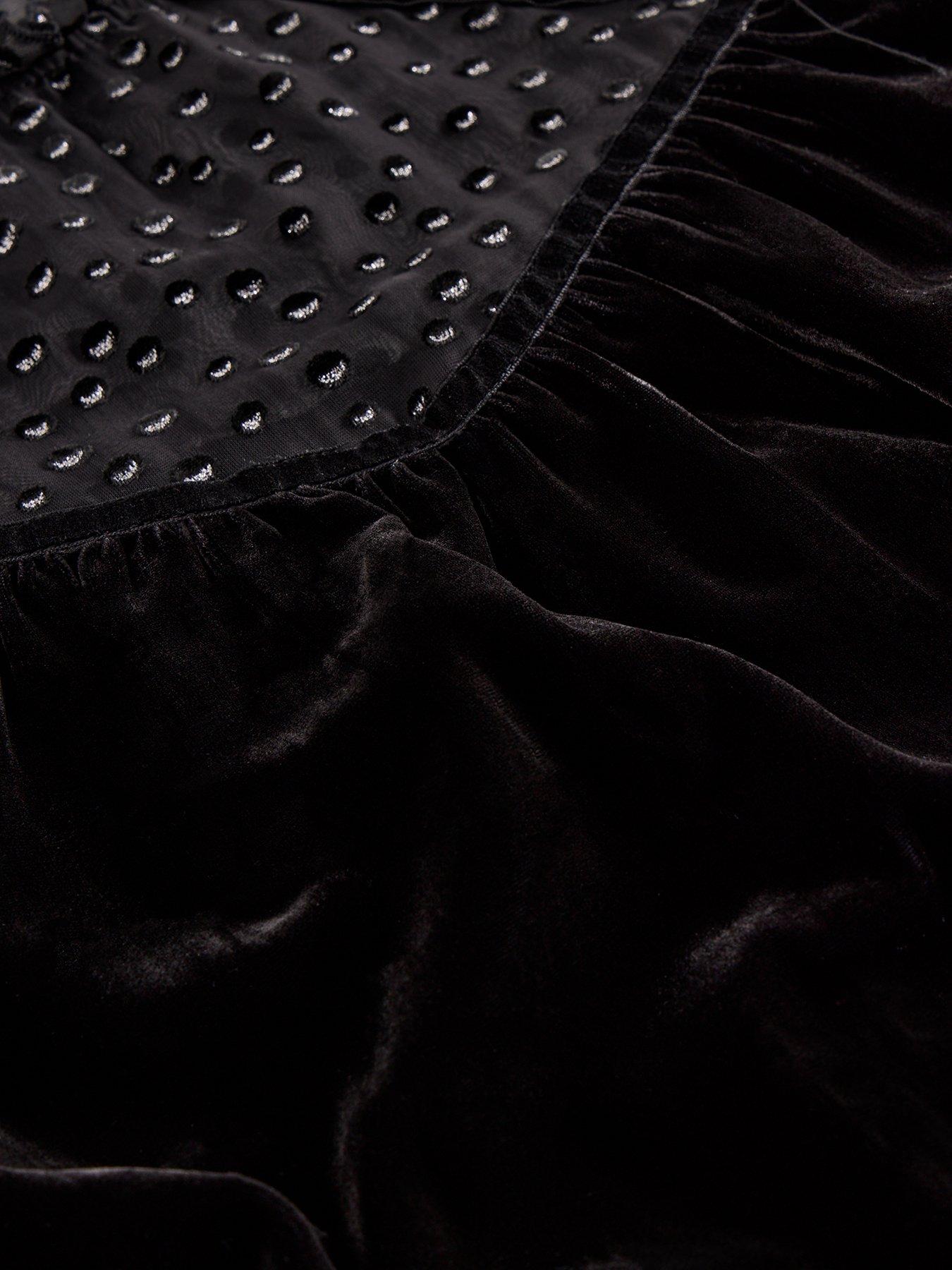  image of white-stuff-lea-velvet-dress-black