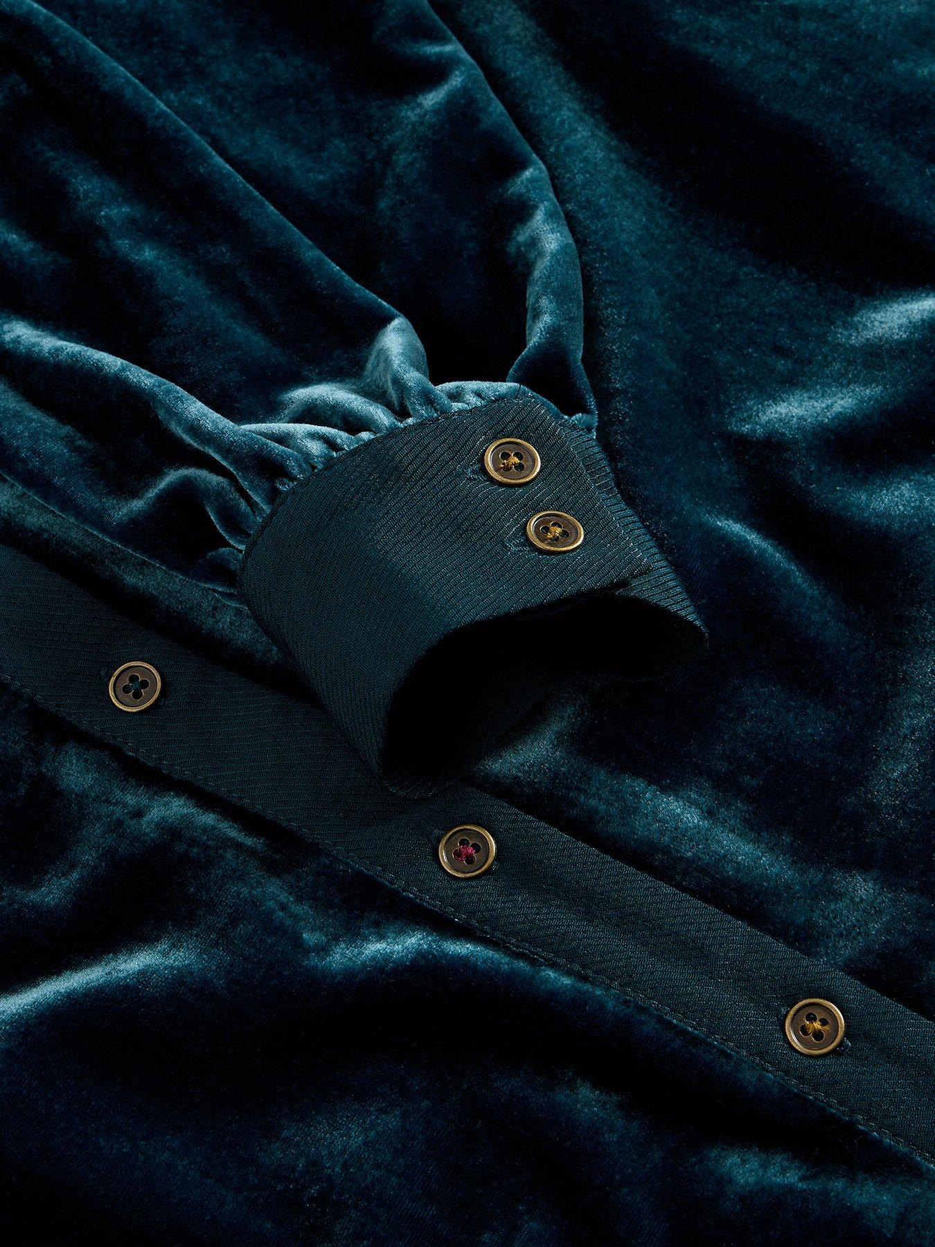  image of white-stuff-olive-velvet-tunic-green