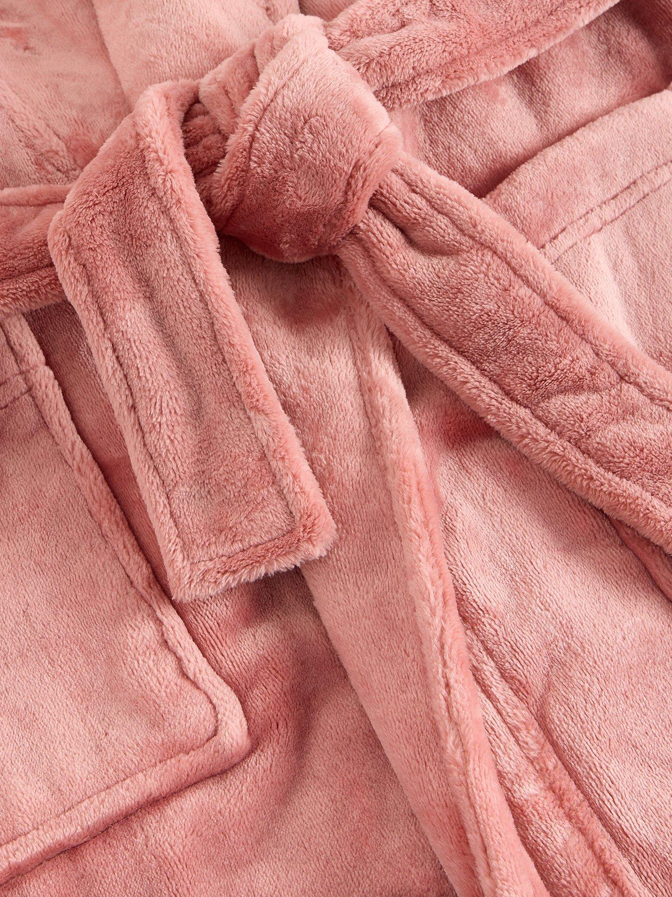  image of white-stuff-clover-cosy-dressing-gown-pink