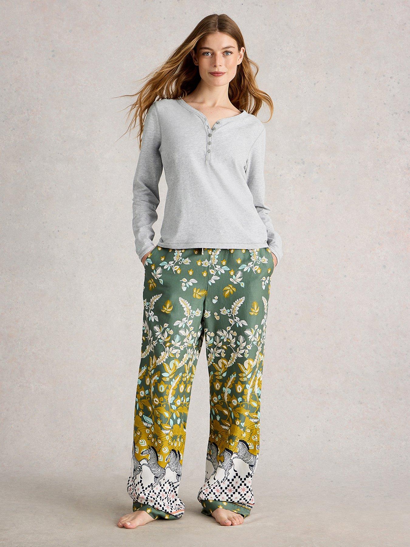  image of white-stuff-penny-henley-pyjama-top-grey