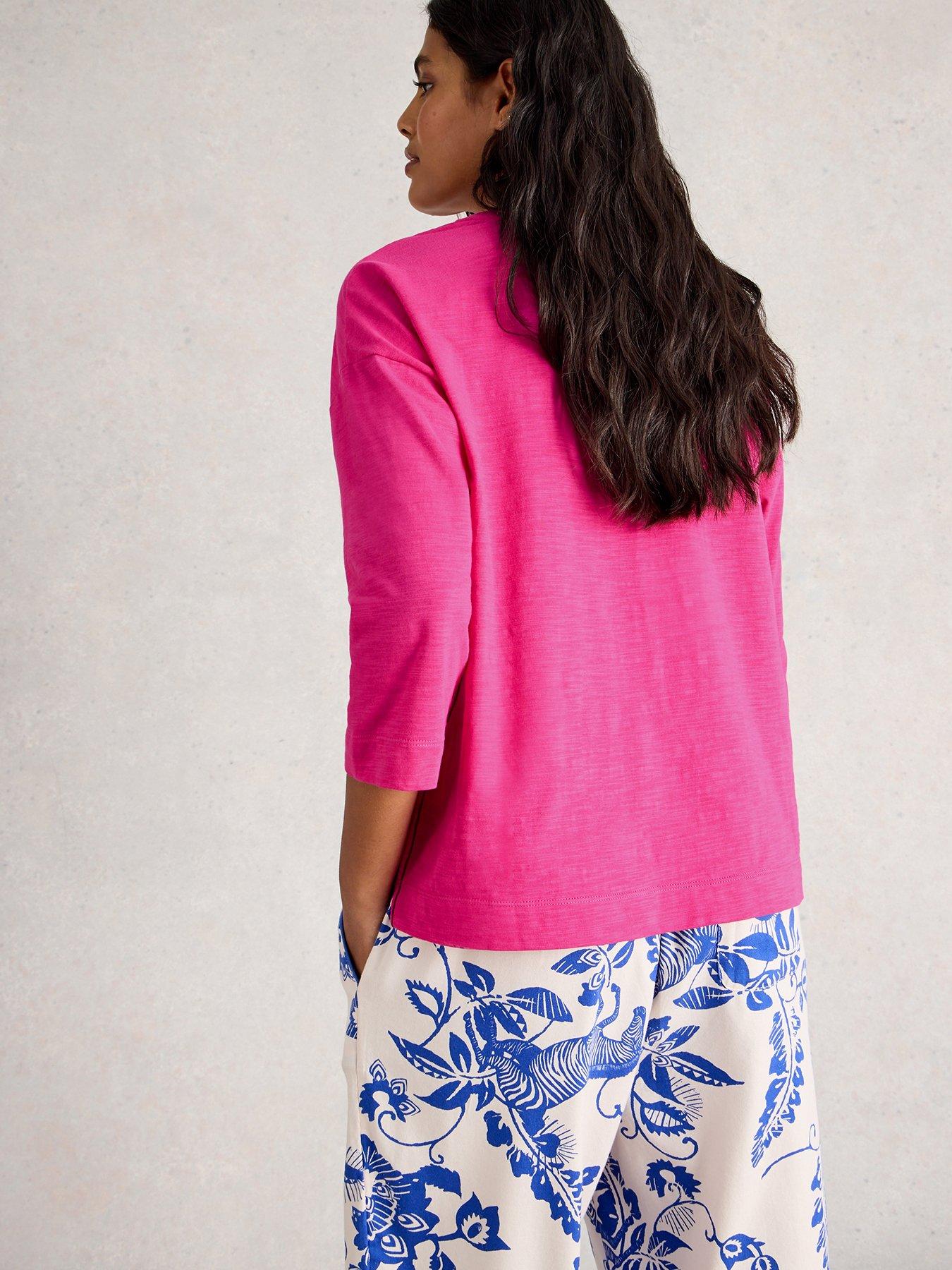 stillFront image of white-stuff-mia-boxy-tee-pink