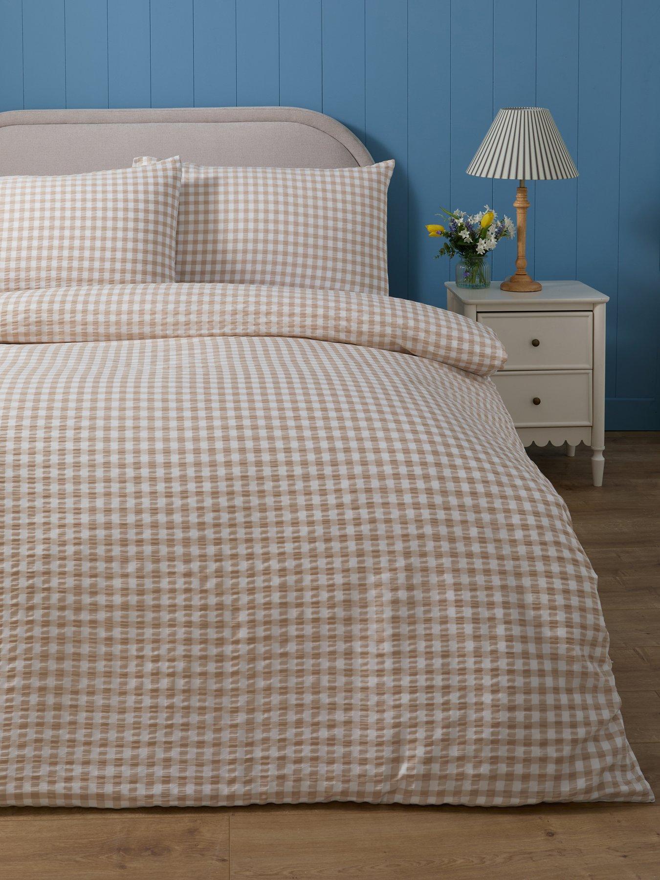 Image 1 of 5 of The Very Collection Gingham Seersucker Duvet Set