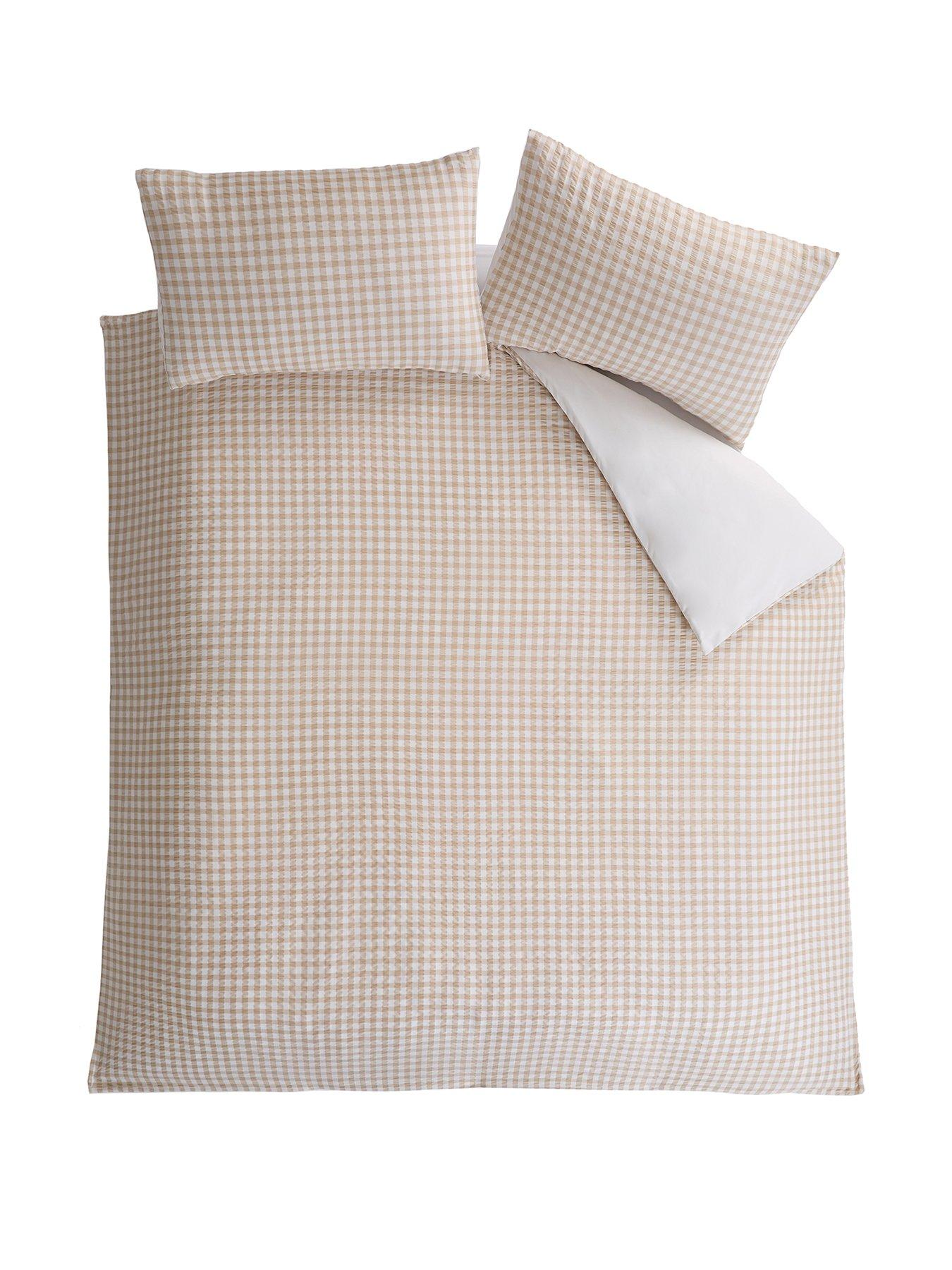 Image 2 of 5 of The Very Collection Gingham Seersucker Duvet Set