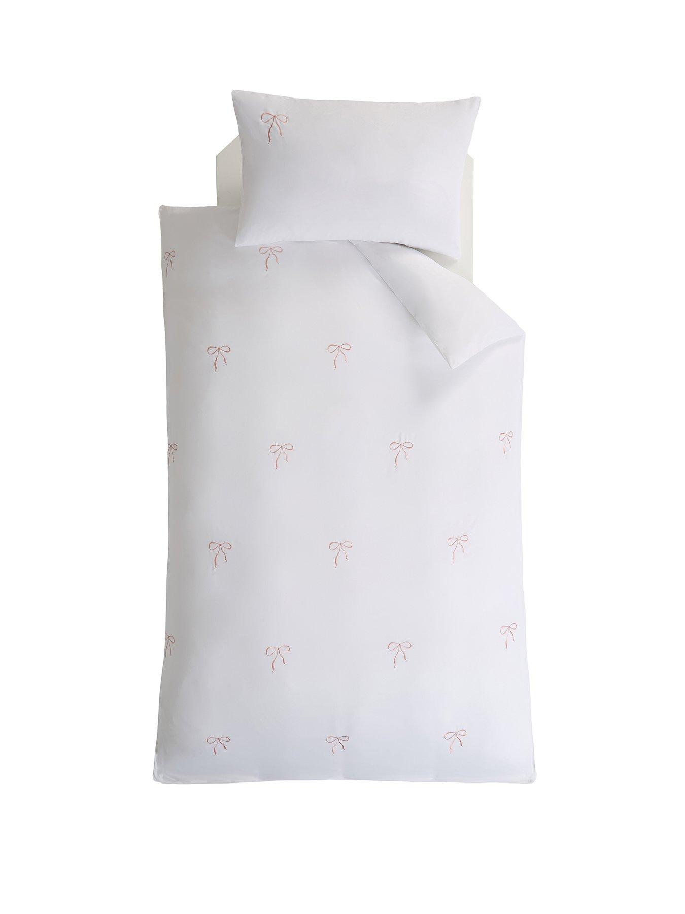 Image 2 of 2 of The Very Collection Bow Embroidered Duvet Set