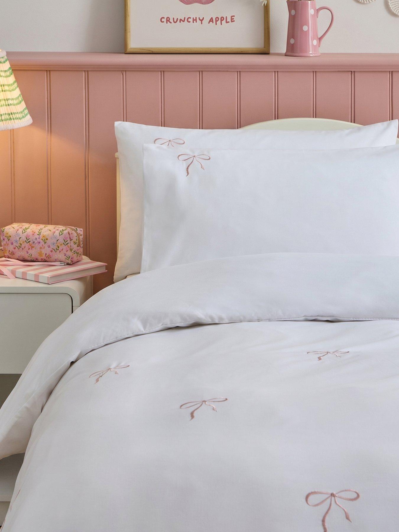 Image 3 of 5 of The Very Collection Bow Embroidered Duvet Set