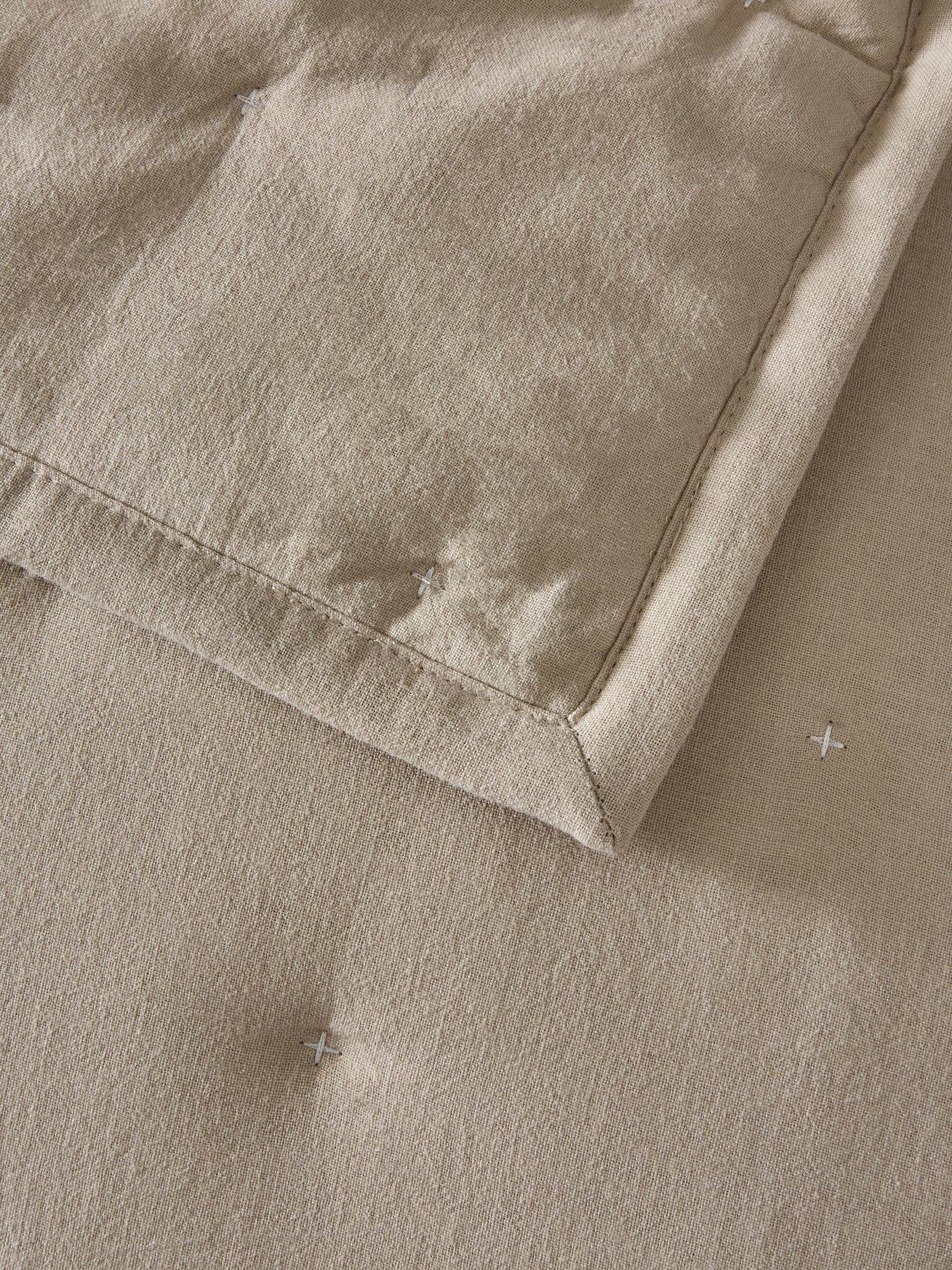 Image 5 of 5 of The Very Collection Cotton Linen Quilted Bedspread 200x220cm - Natural