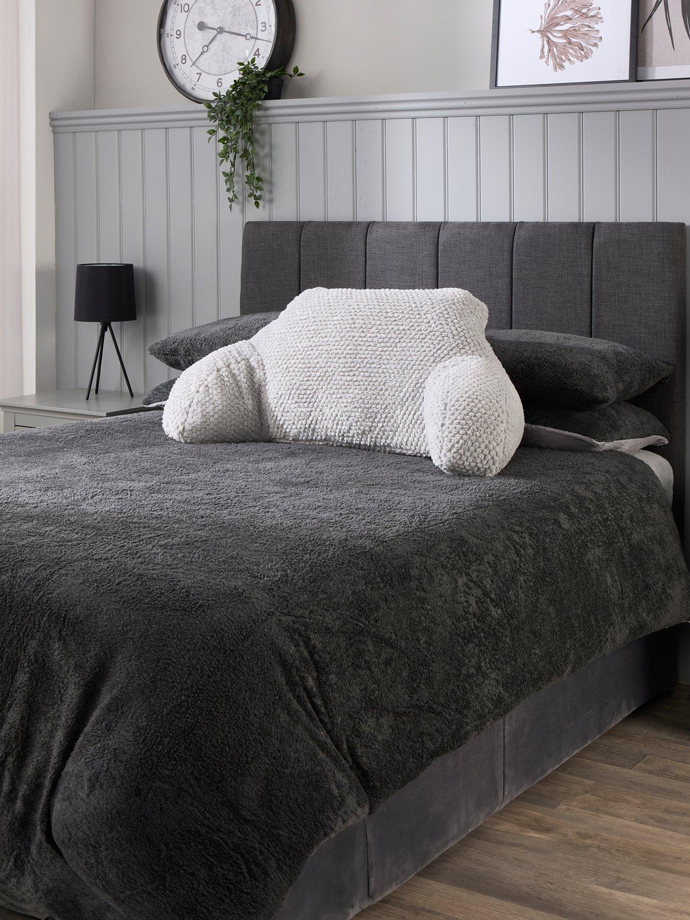 The Very Collection Waffle Cuddle Cushion - Grey